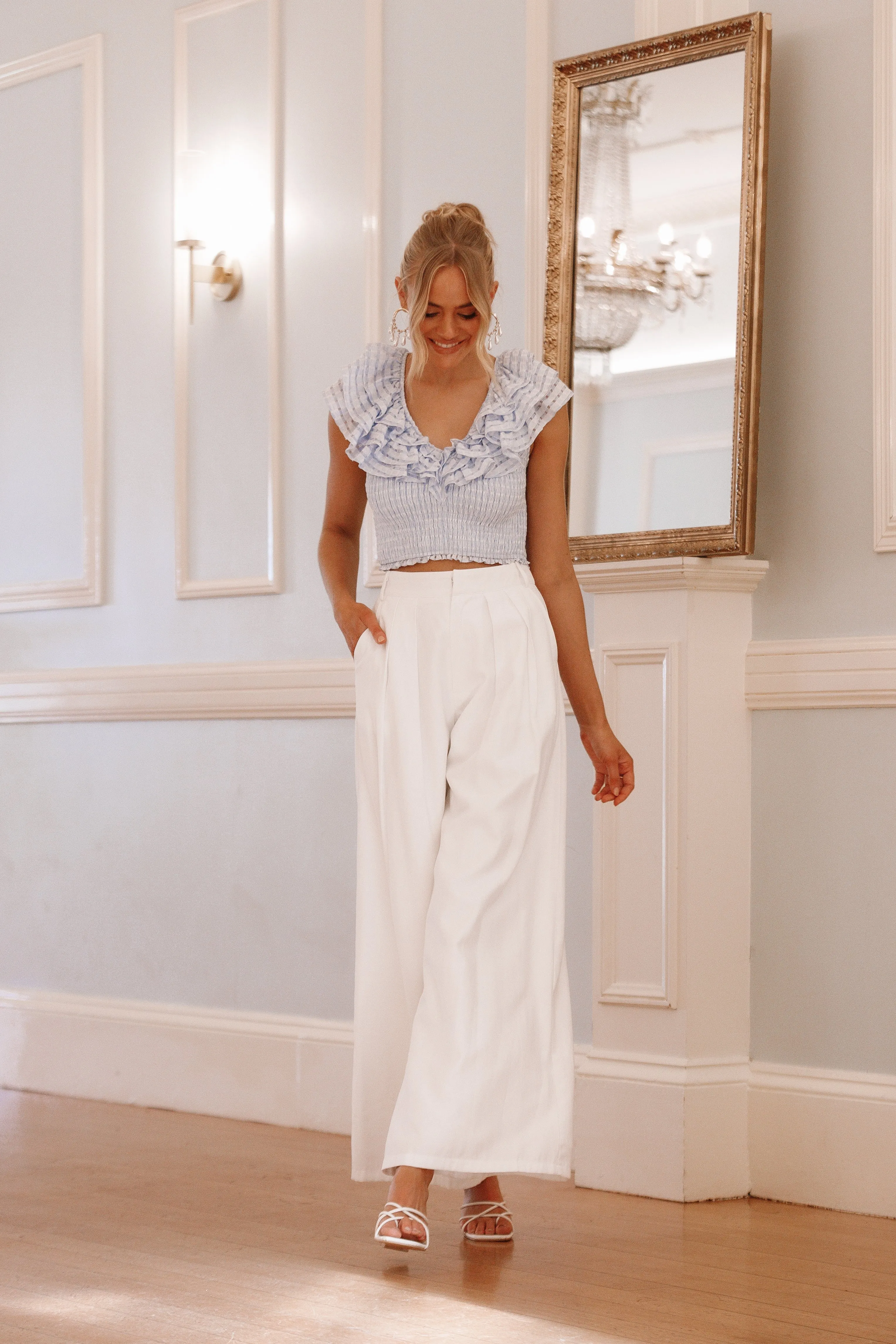 Alexa Pant - White
