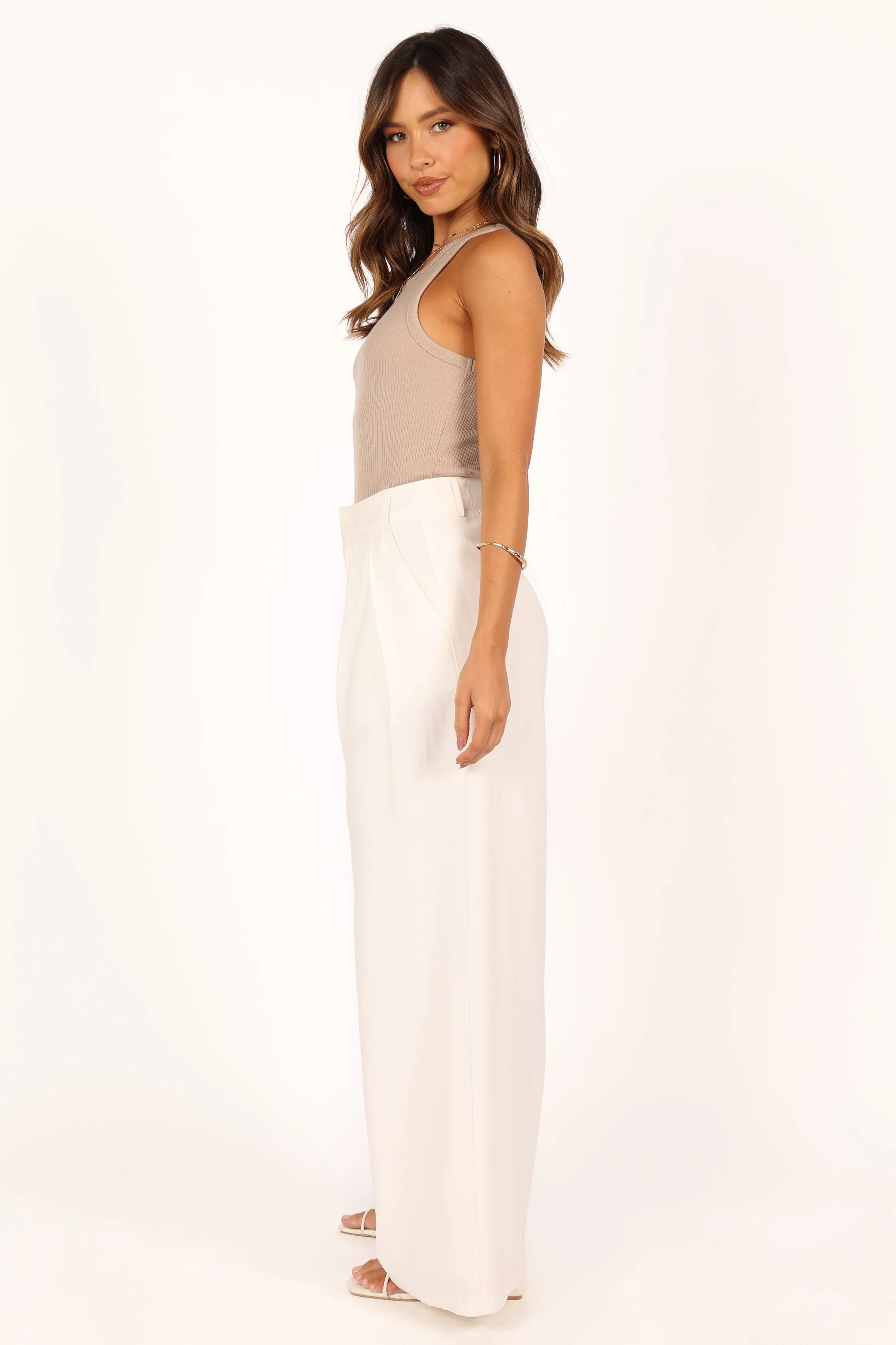 Alexa Pant - White