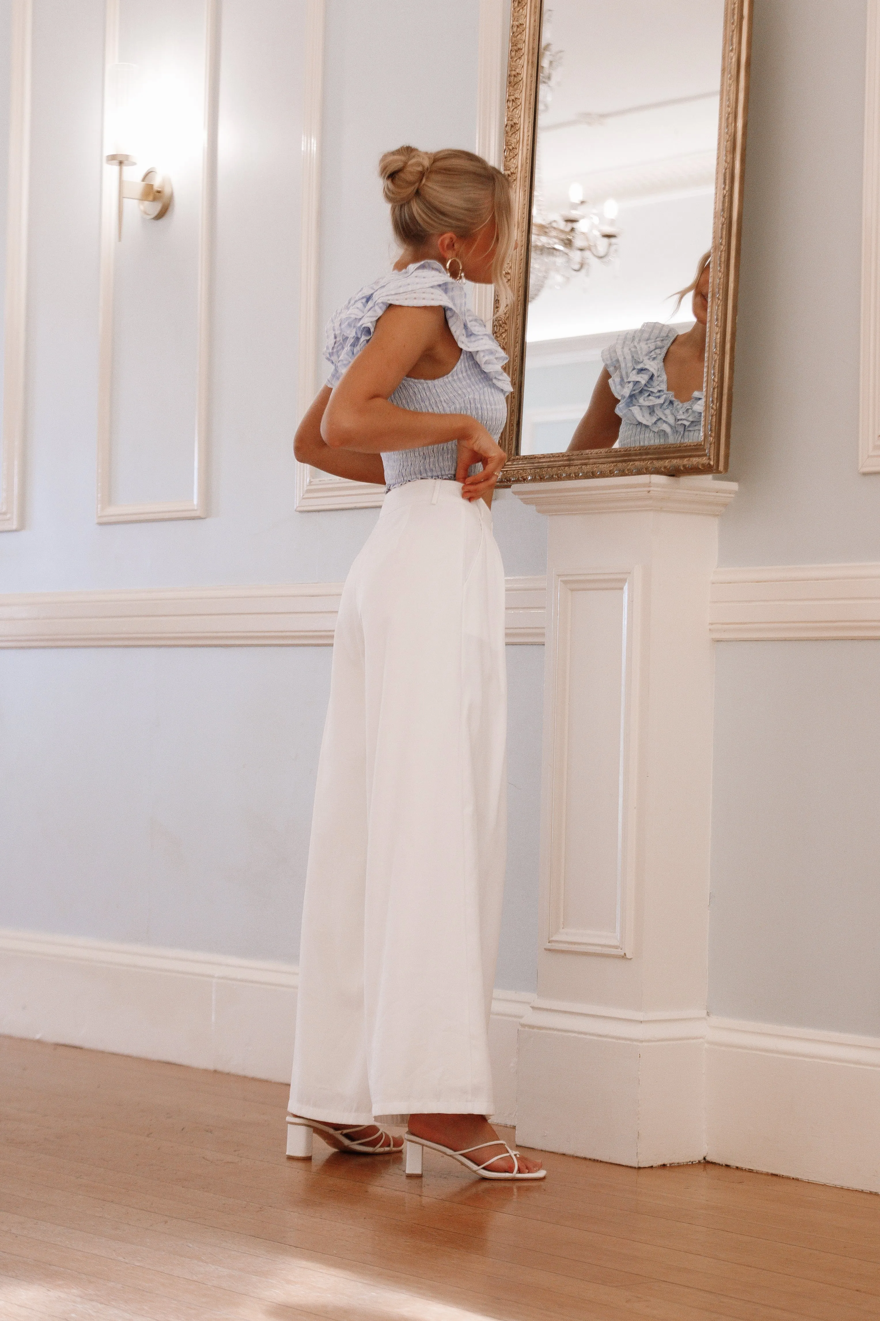 Alexa Pant - White