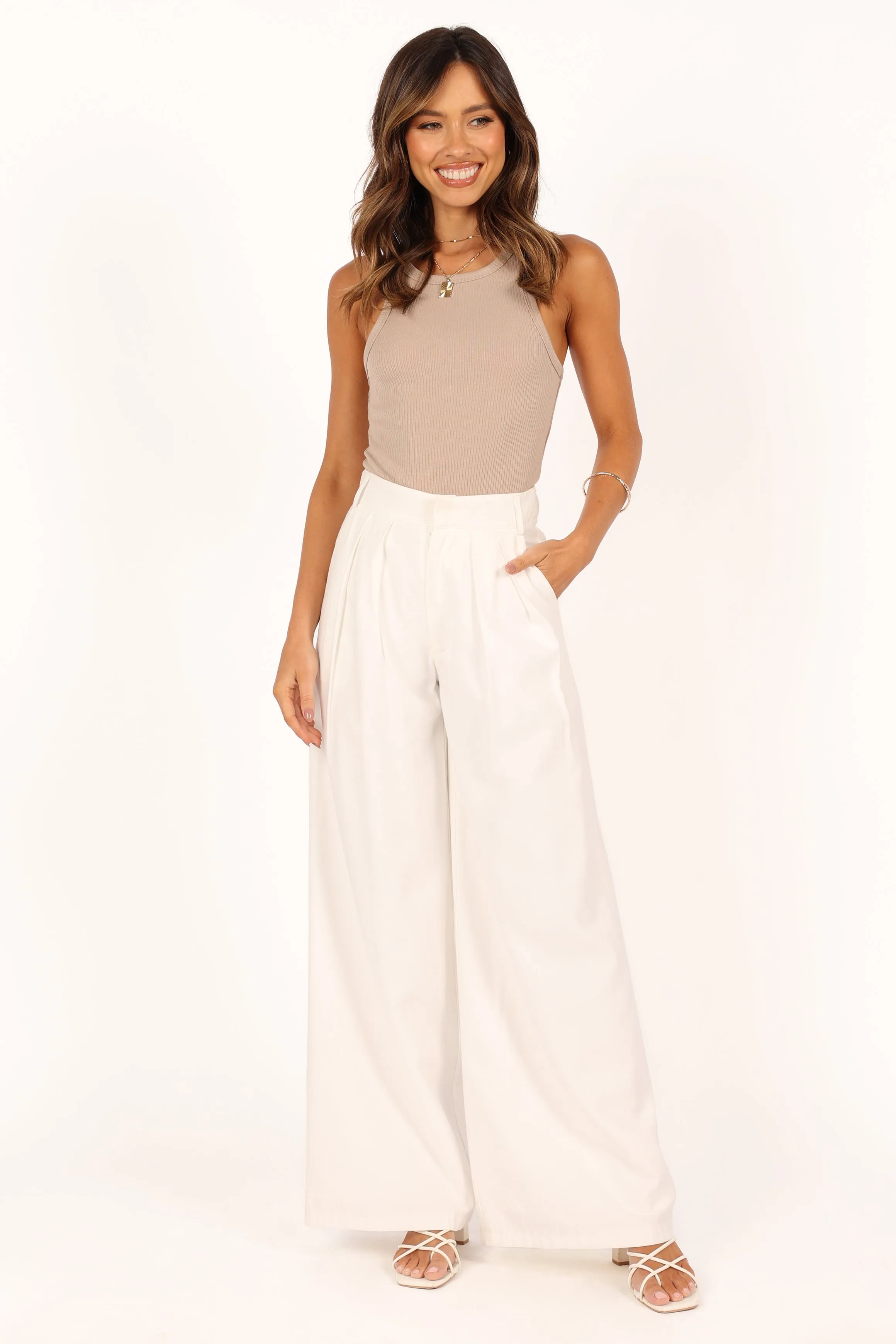 Alexa Pant - White