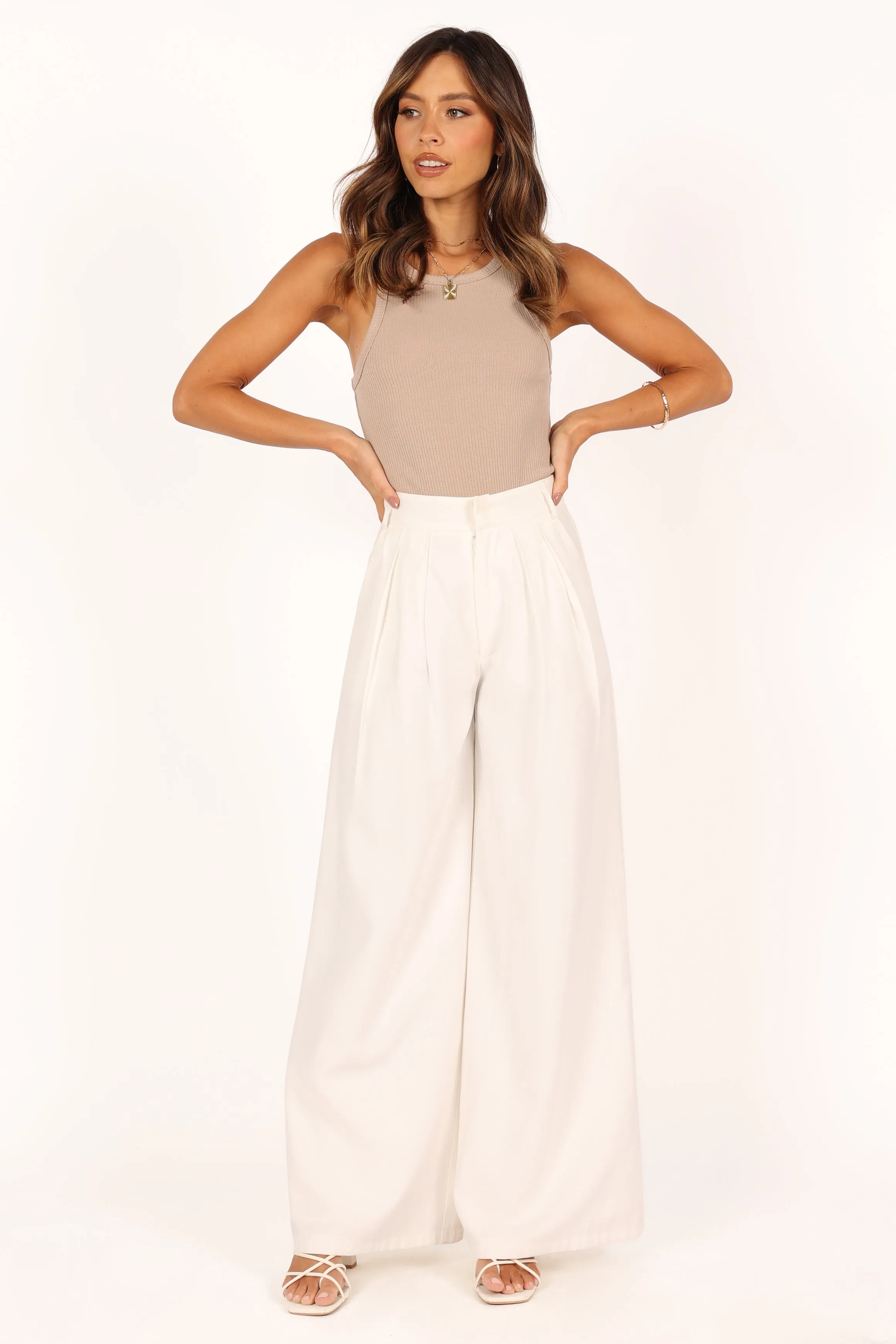 Alexa Pant - White