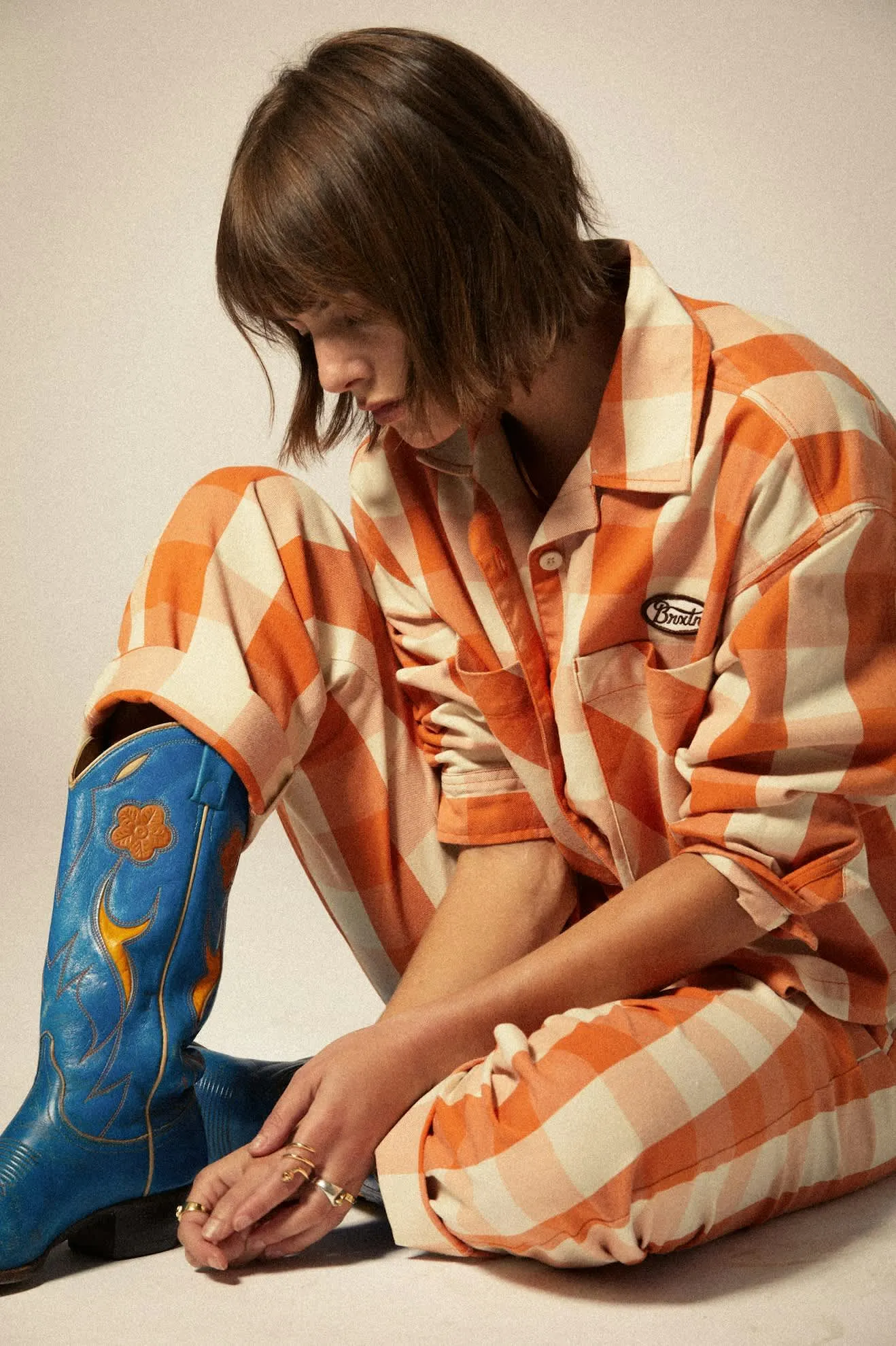 Bedford Pant - Tangerine Gingham