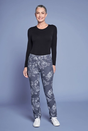 Bengajean® Jacquard Straight Leg - Floral Denim
