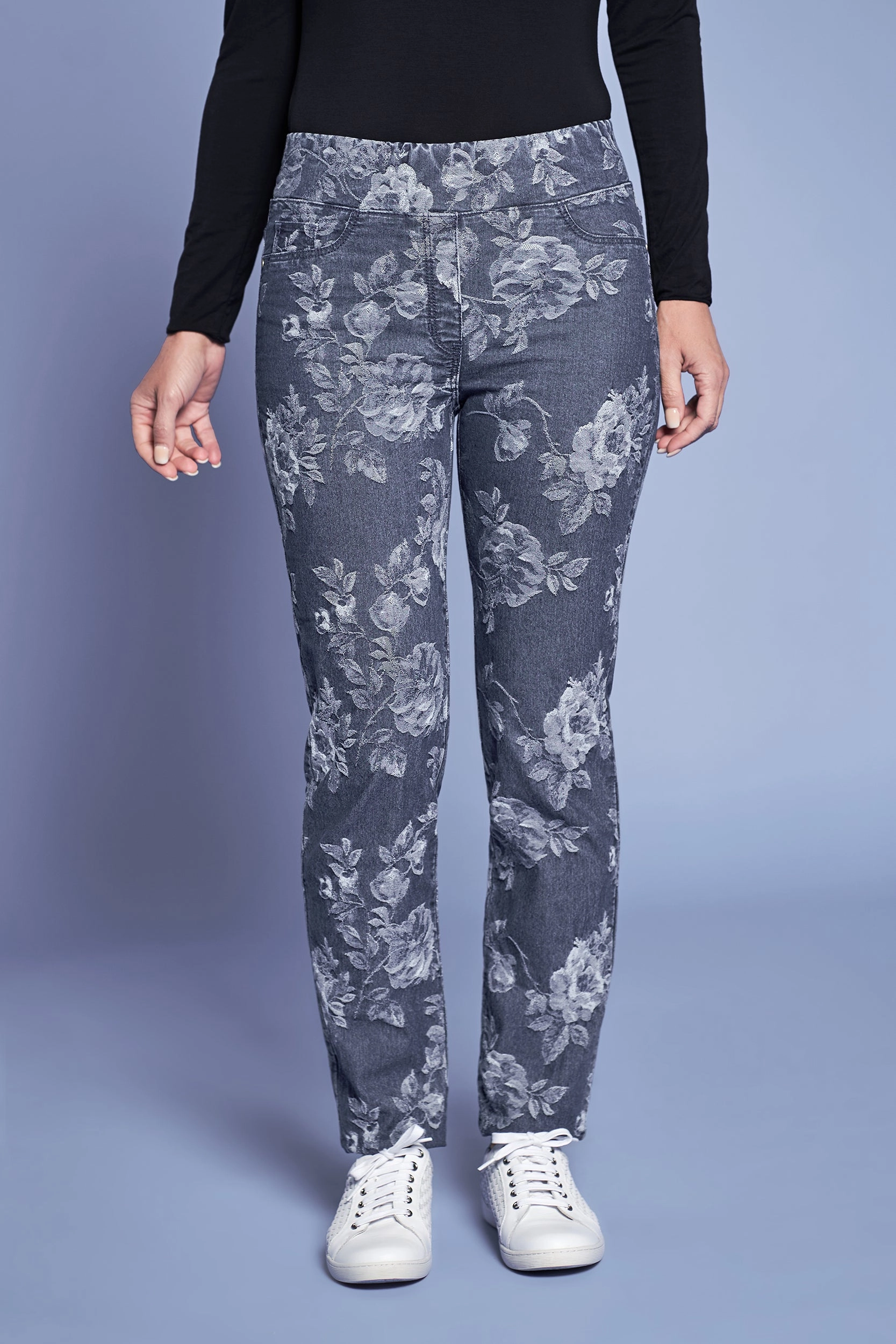 Bengajean® Jacquard Straight Leg - Floral Denim