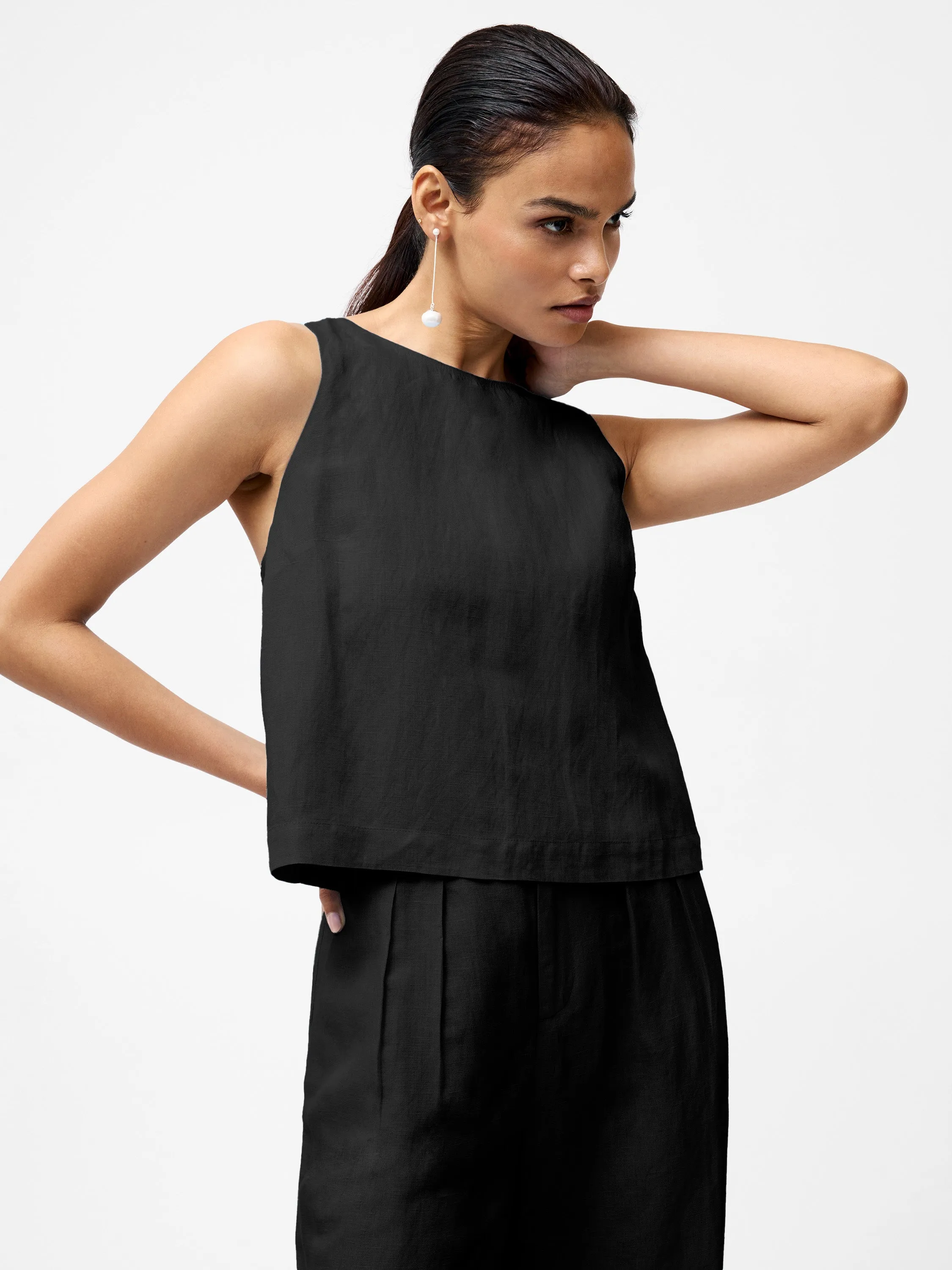 Birdie Linen Swing Top