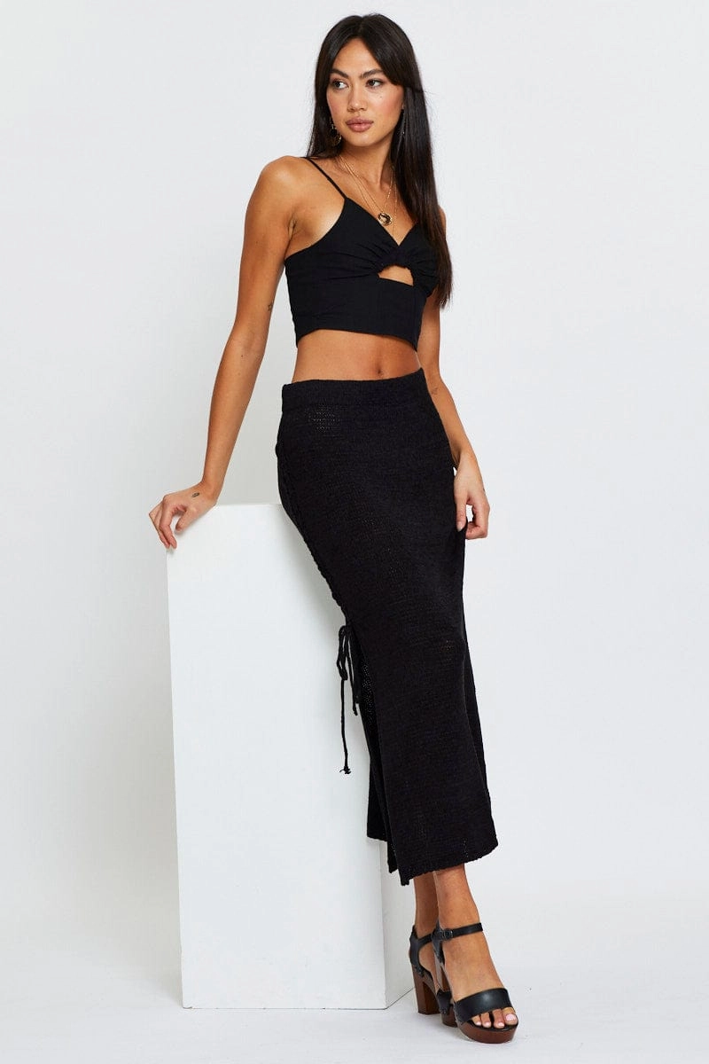 Black Crop Top Sleeveless