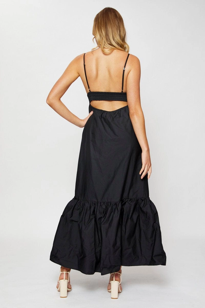 Black Maxi Dress Sleeveless Evening