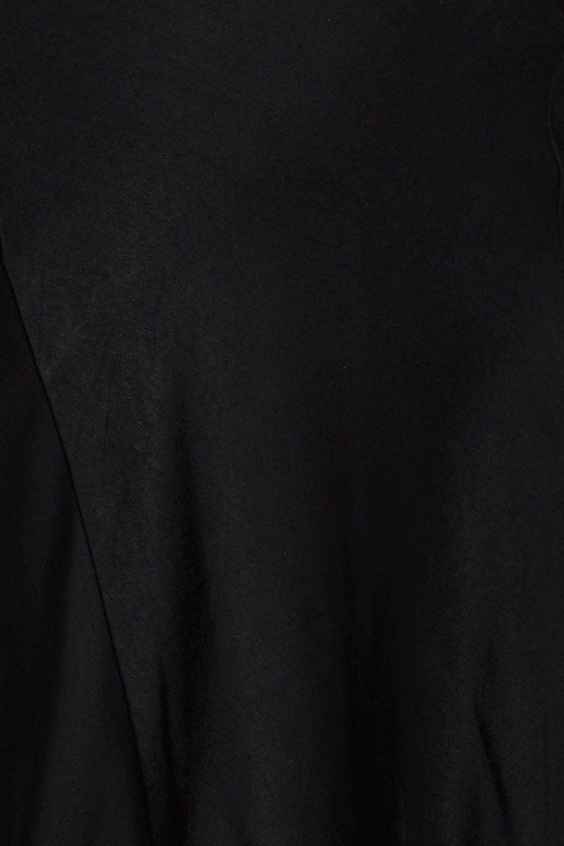 Black Midi Dress Satin