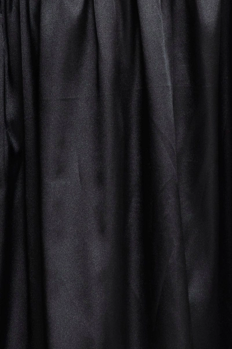 Black Midi Dress Short Sleeve