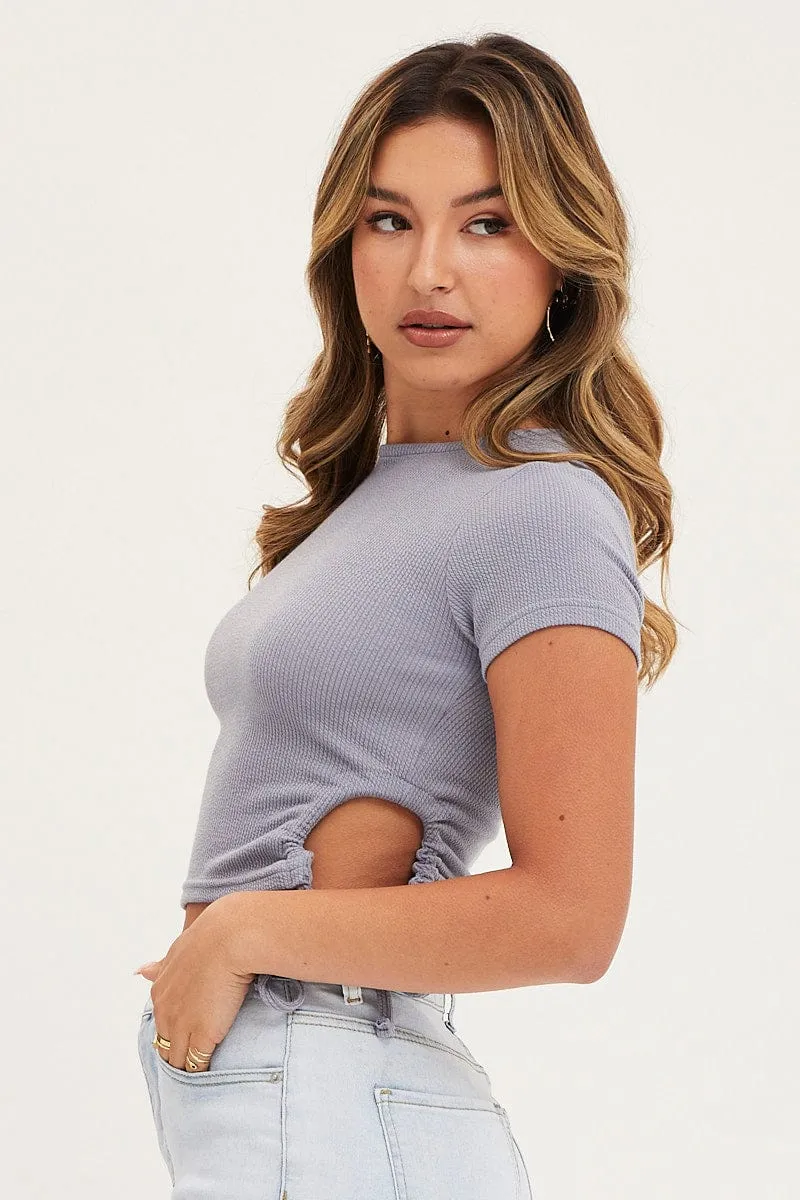 Blue Top Short Sleeve