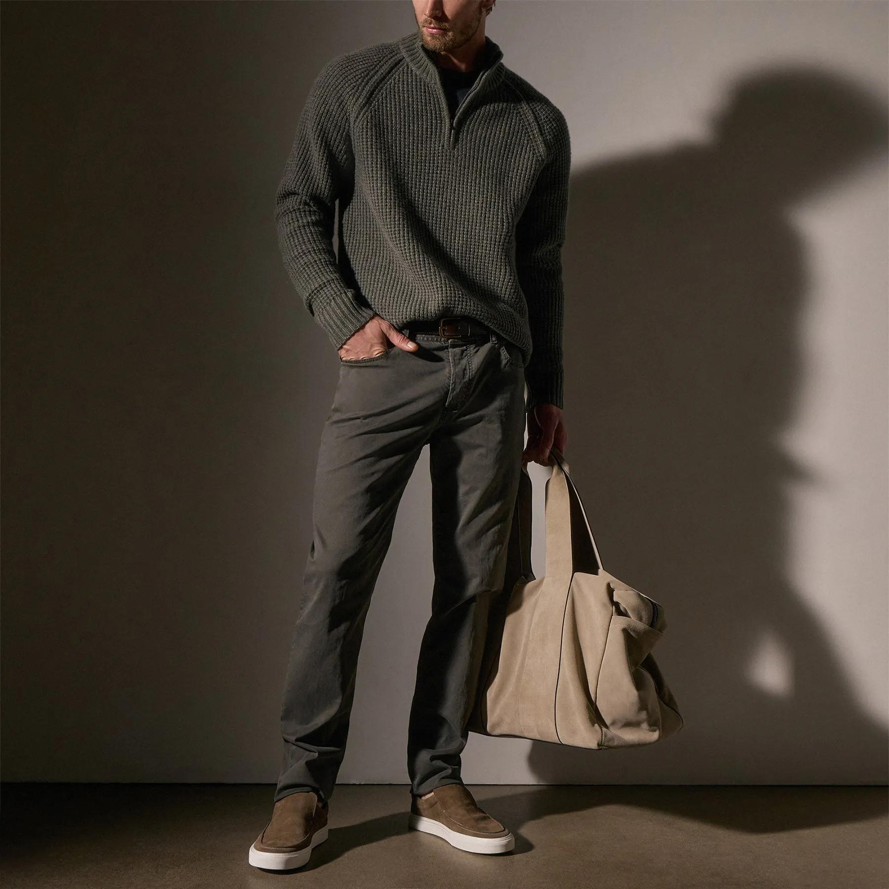 Brushed Twill 5 Pocket Pant - Granite Pigment