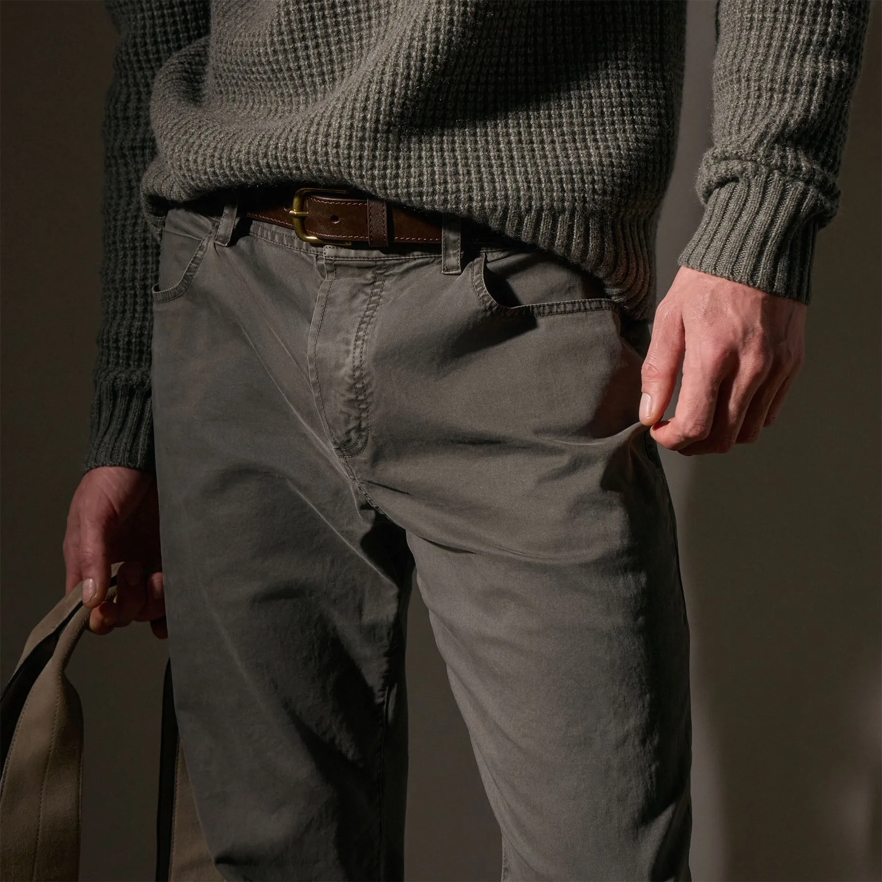 Brushed Twill 5 Pocket Pant - Granite Pigment