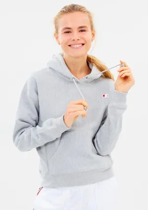Champion Women’s Reverse Weave C Logo Regular Fit Hoodie Grey