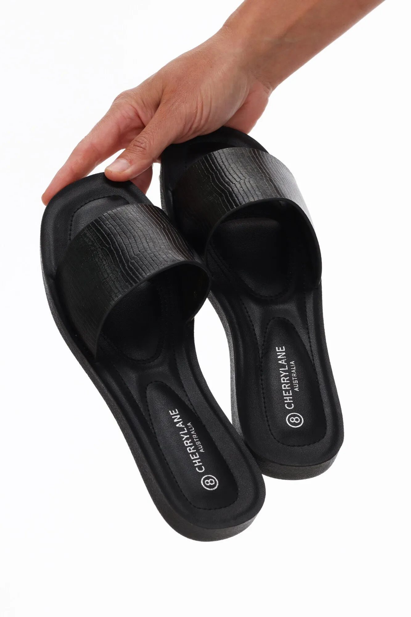 Cherry Lane Athena Slide Black