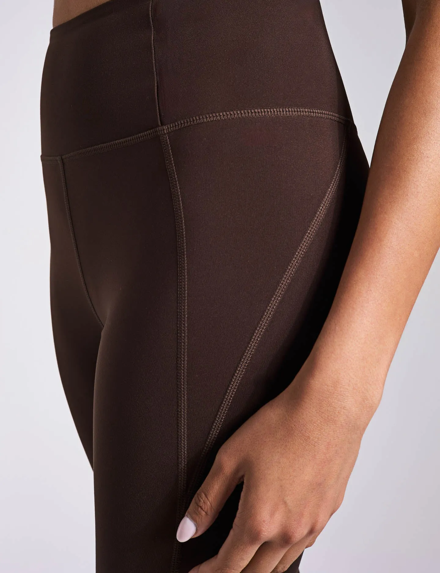 Compressive High Waisted Legging - Cocoa Bean