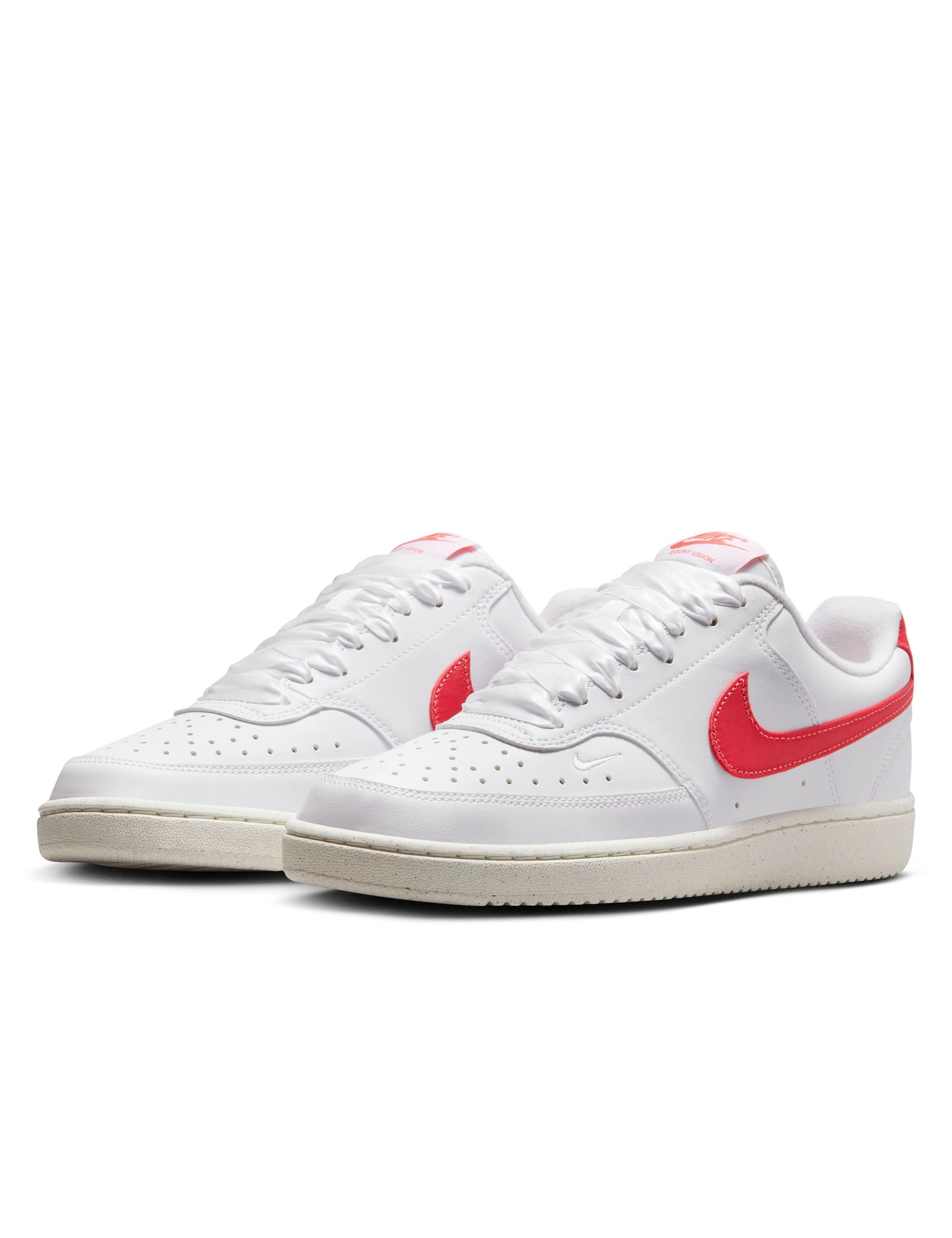 Court Vision Low Next Nature Shoes - White/Magic Ember/Sail