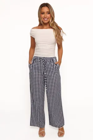 Dara Pant - Navy Gingham