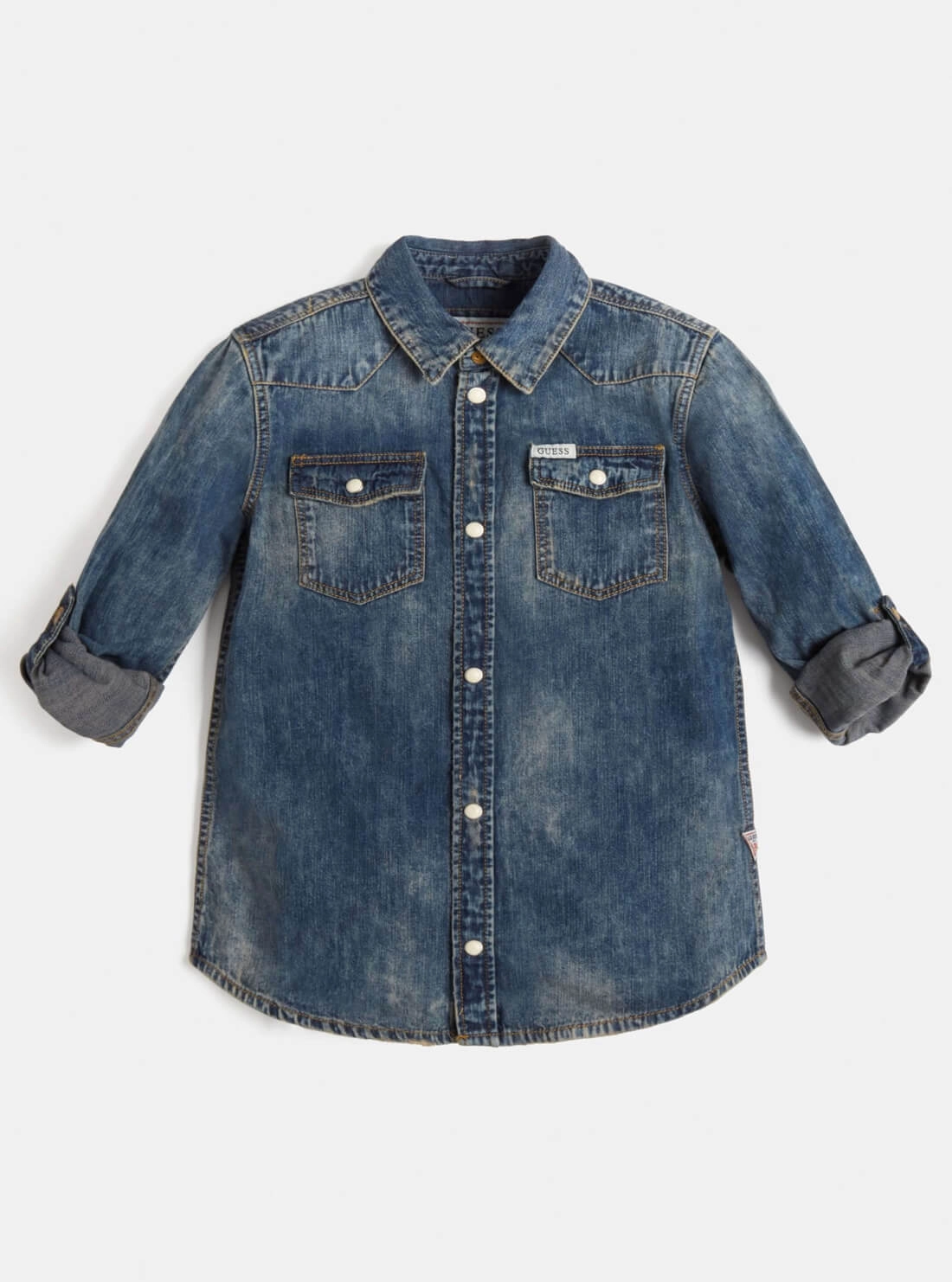 Denim Blue Acadia Mini Me Shirt (7-16)