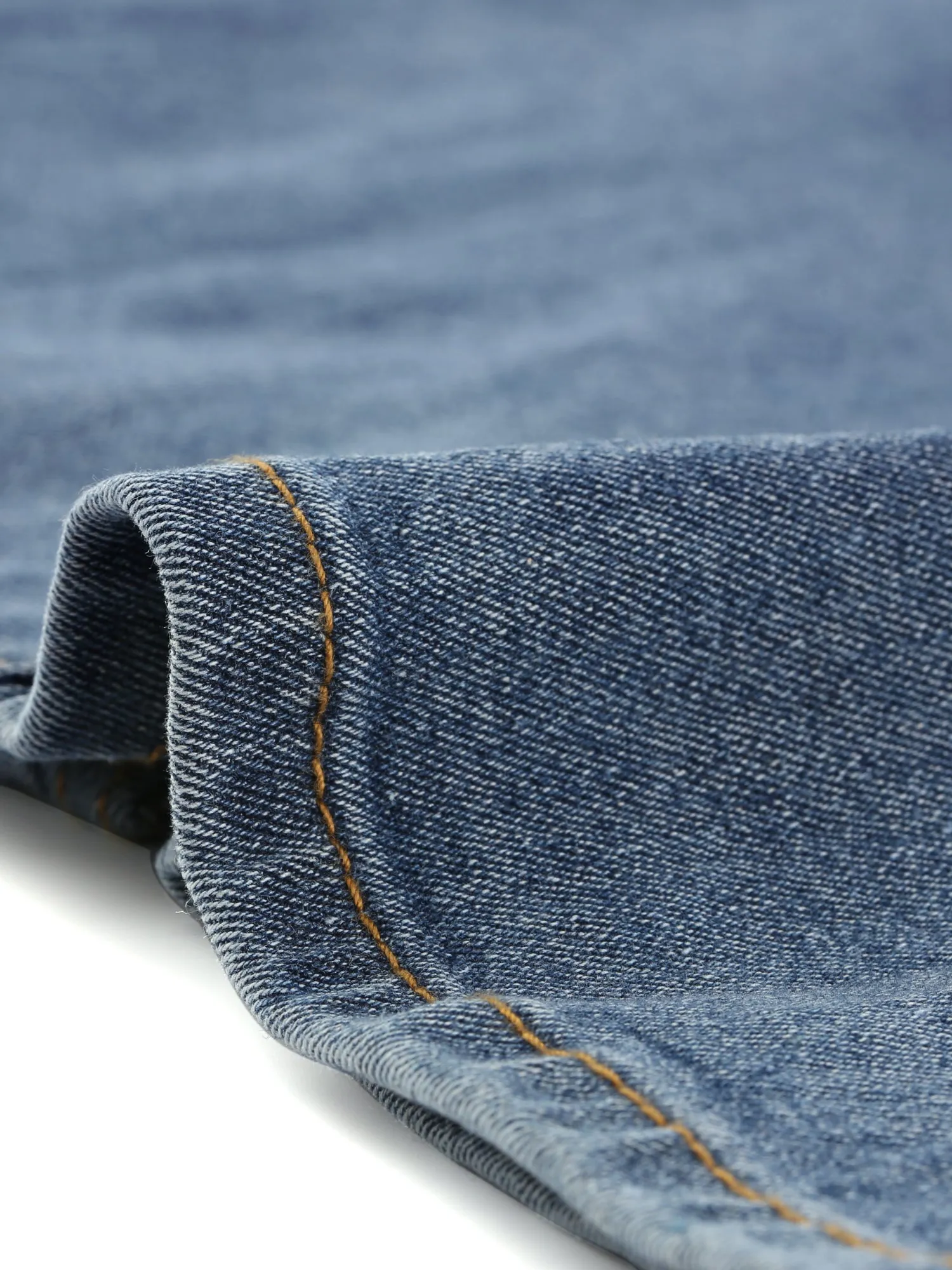 Denim Pencil Button High Waist Split Hem Casual Midi Jean Skirts