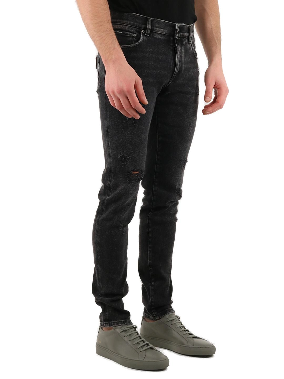 Dolce & Gabbana Distressed Slim-Fit Jeans