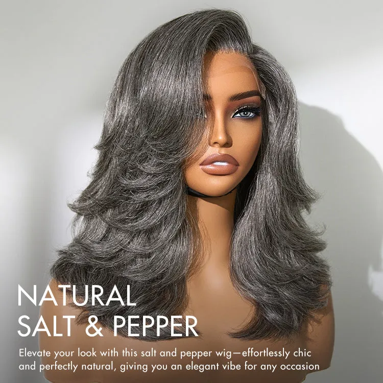 Effortlessly Chic Layered Haircut Wavy Glueless HD Minimalist Lace Short Wig