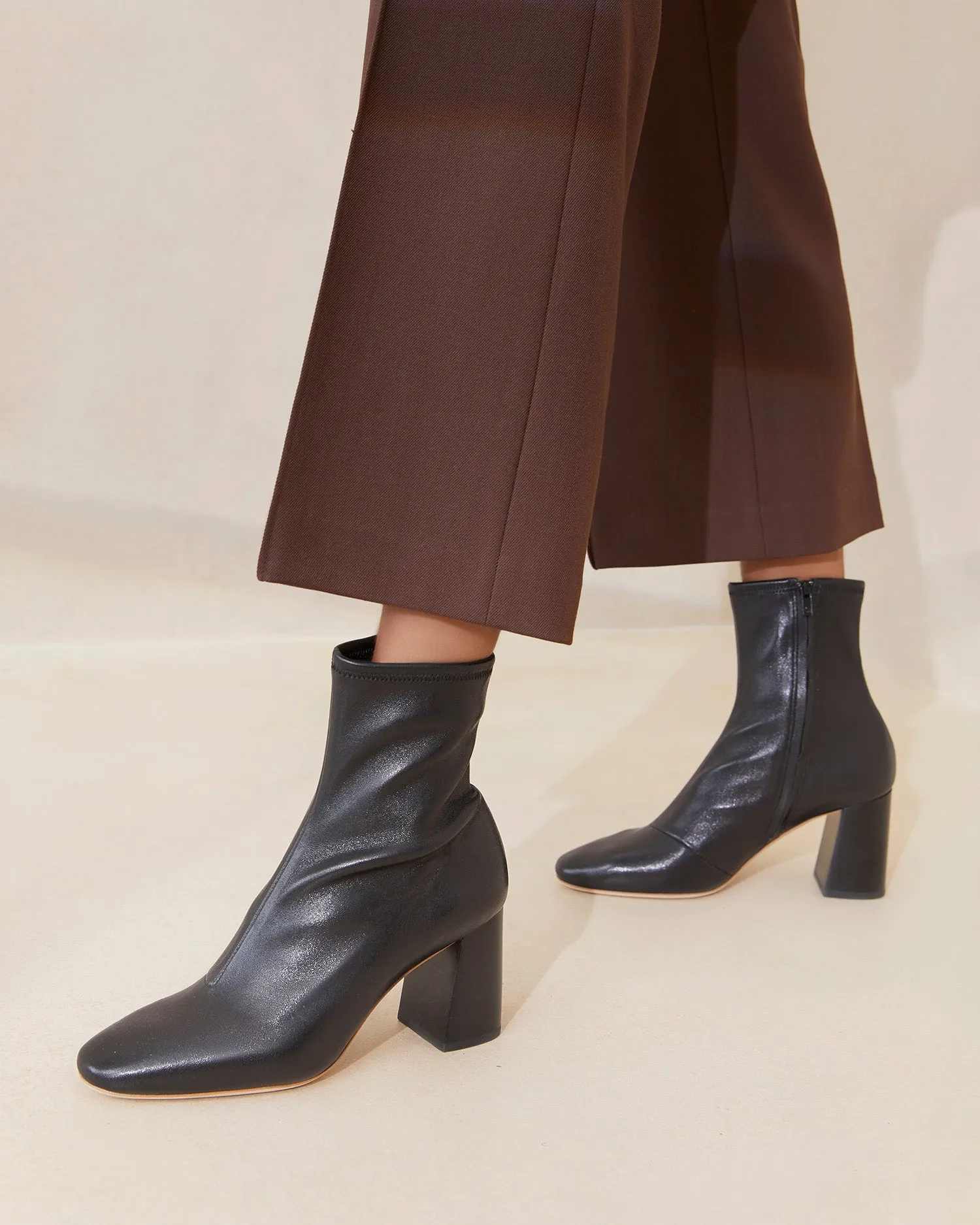 Elise Black Stretch Bootie