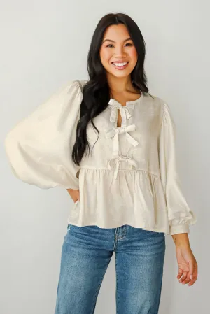 FINAL SALE - Notably Luxe Metallic Bow Blouse