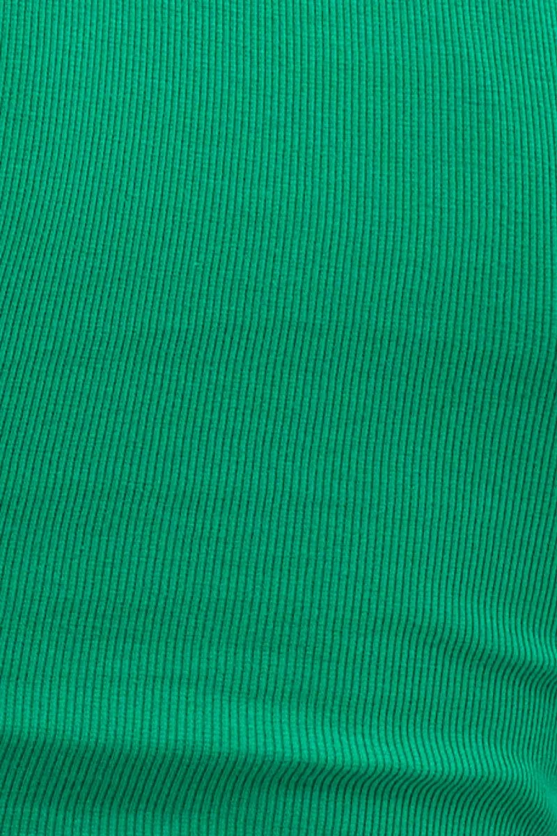 Green Tank Top Rib
