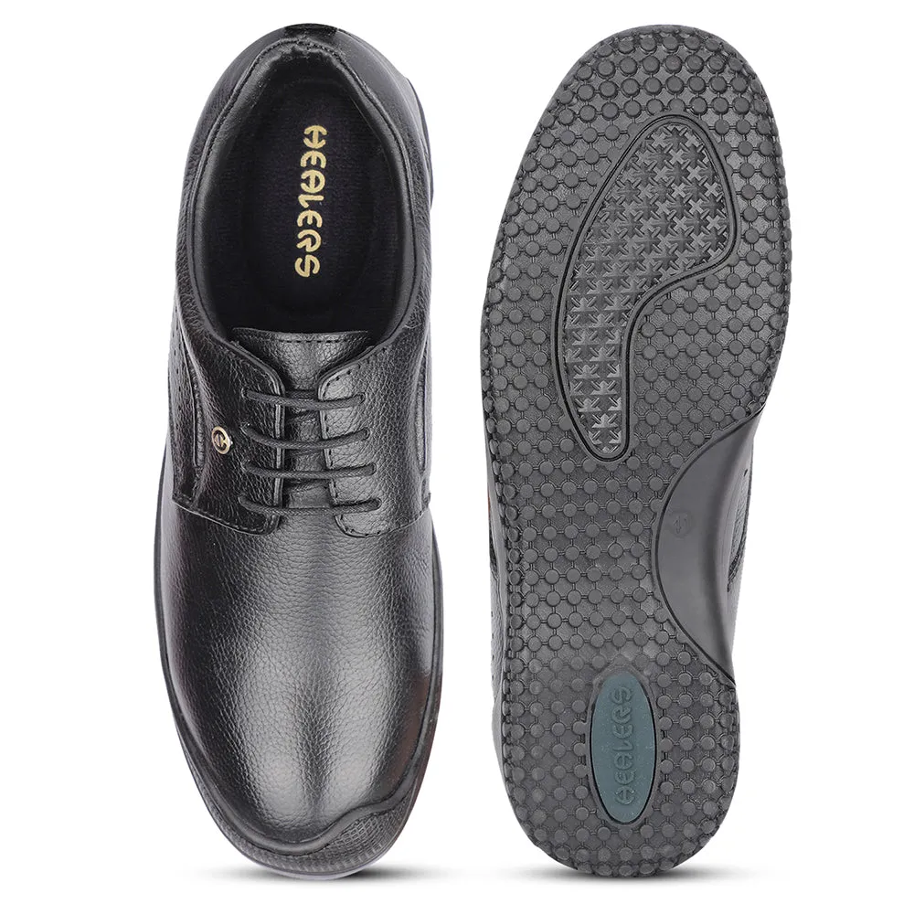 Healers Casual Black Lacing Shoes For Men B049-01 By Liberty
