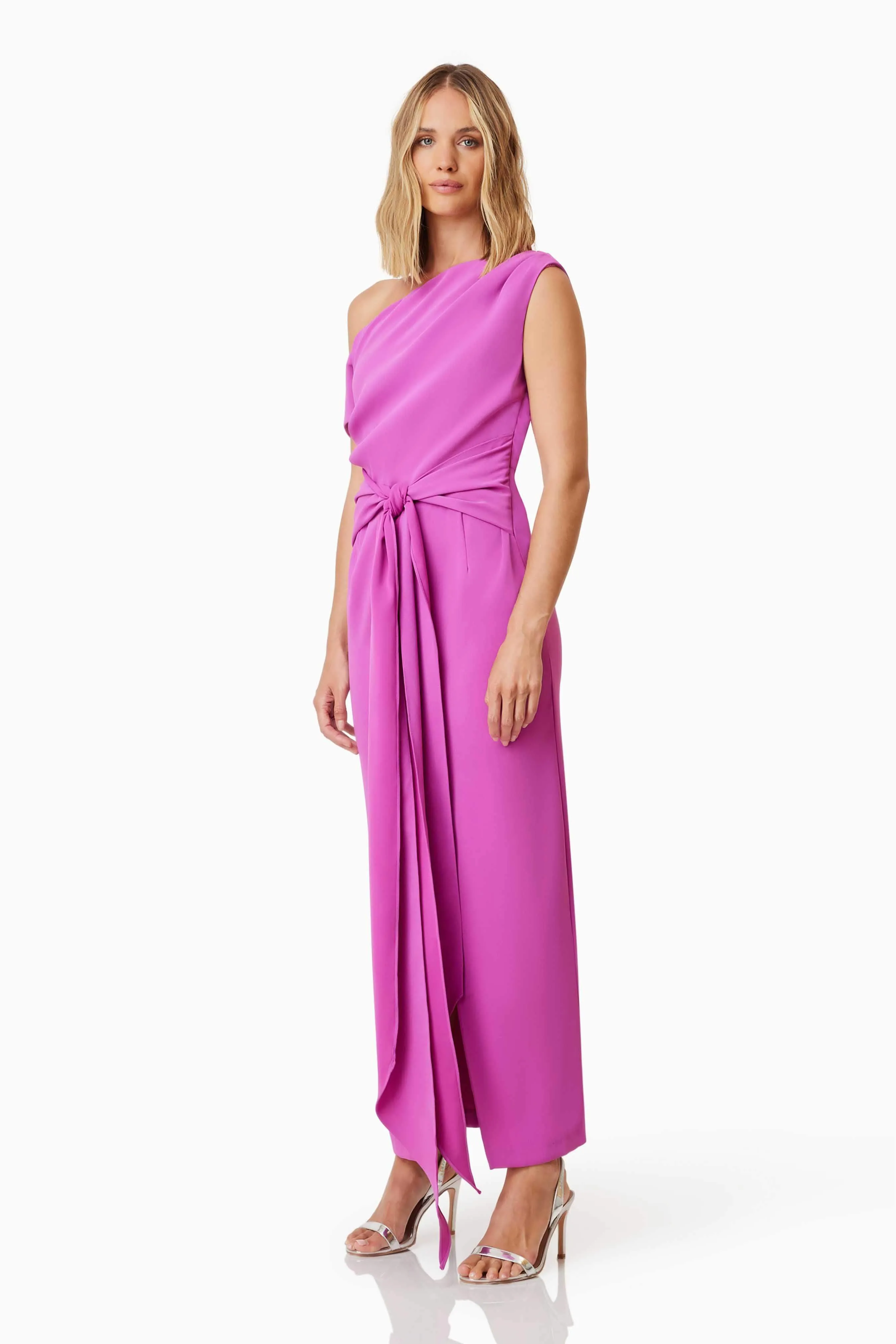 Kenna Cocktail Midi Dress In Purple
