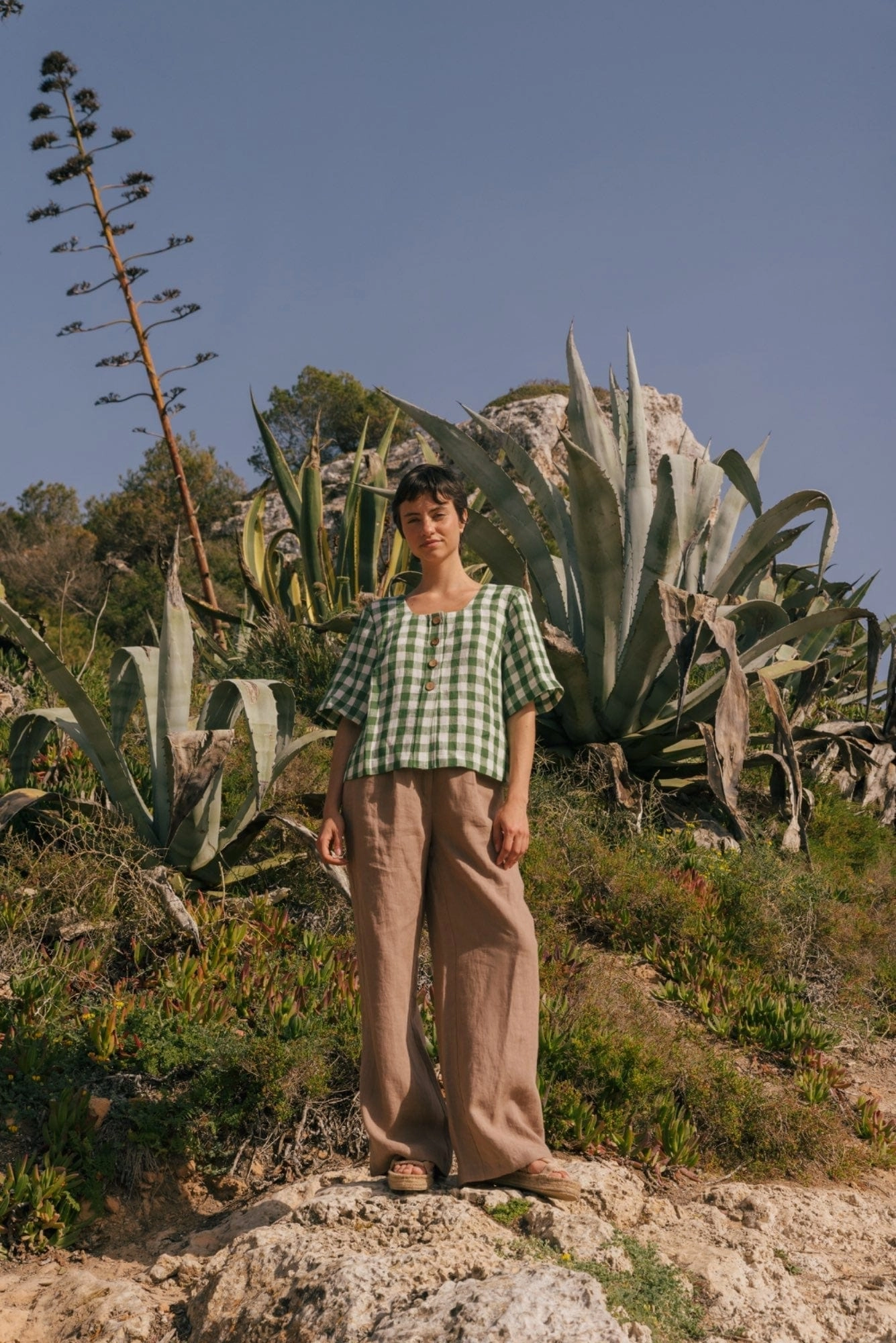 Maeve Women's Linen Button Top | Multiple Colours