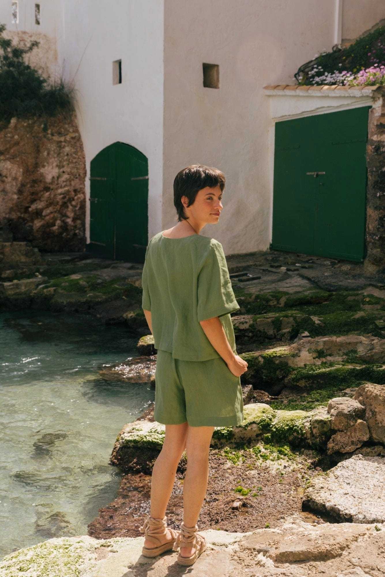 Maeve Women's Linen Button Top | Multiple Colours