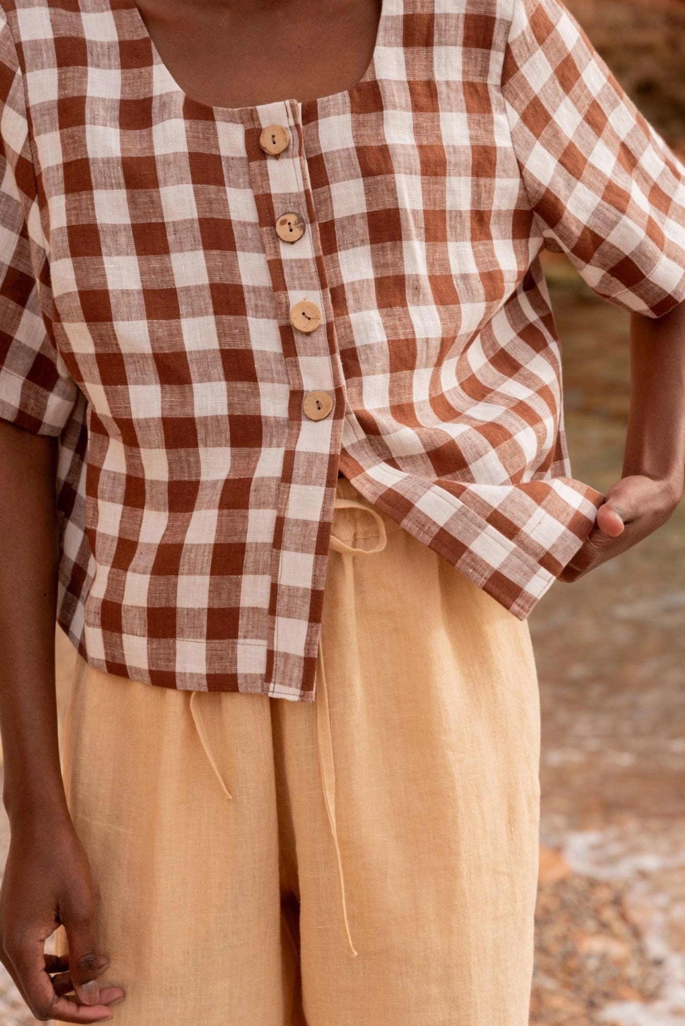 Maeve Women's Linen Button Top | Multiple Colours