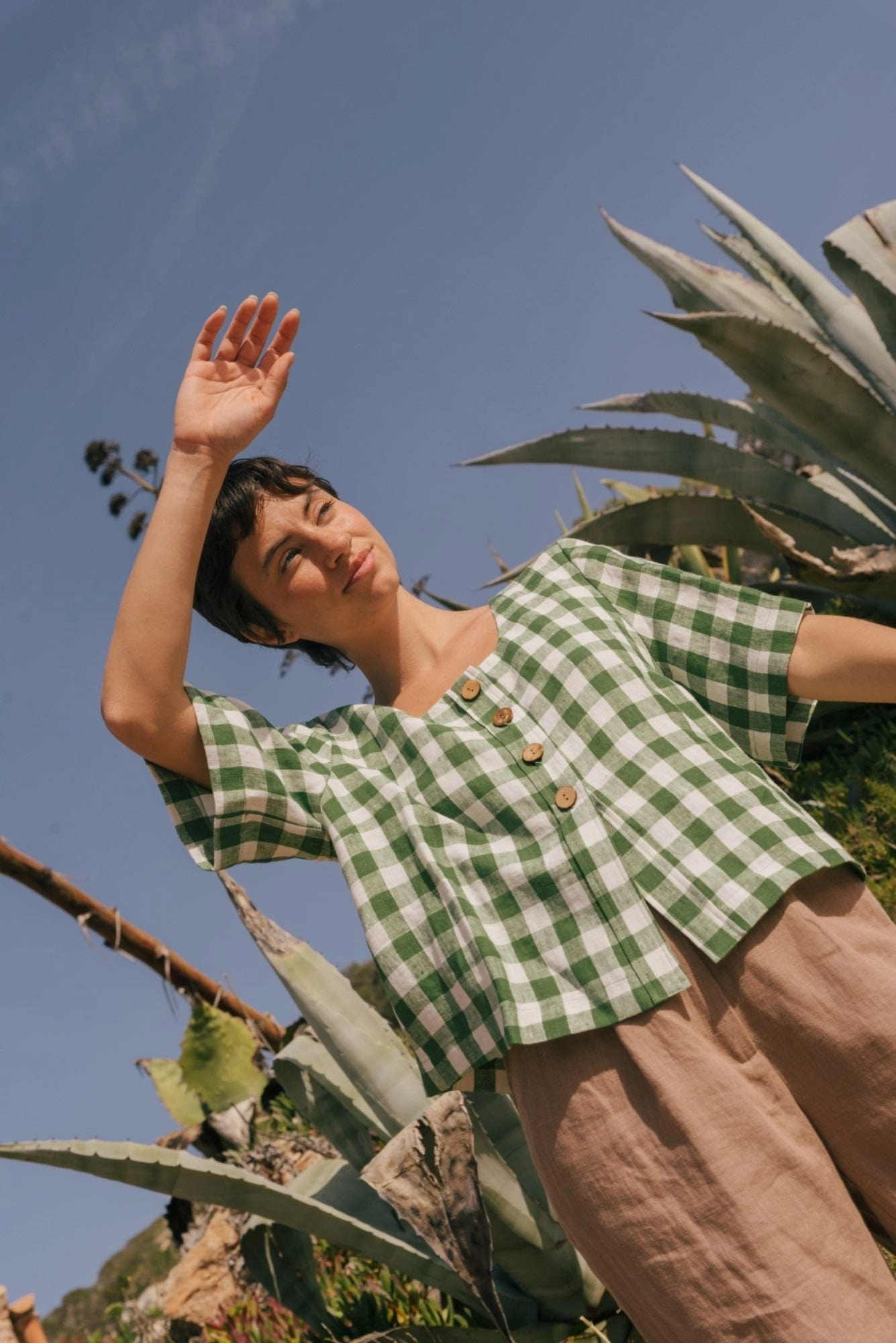 Maeve Women's Linen Button Top | Multiple Colours