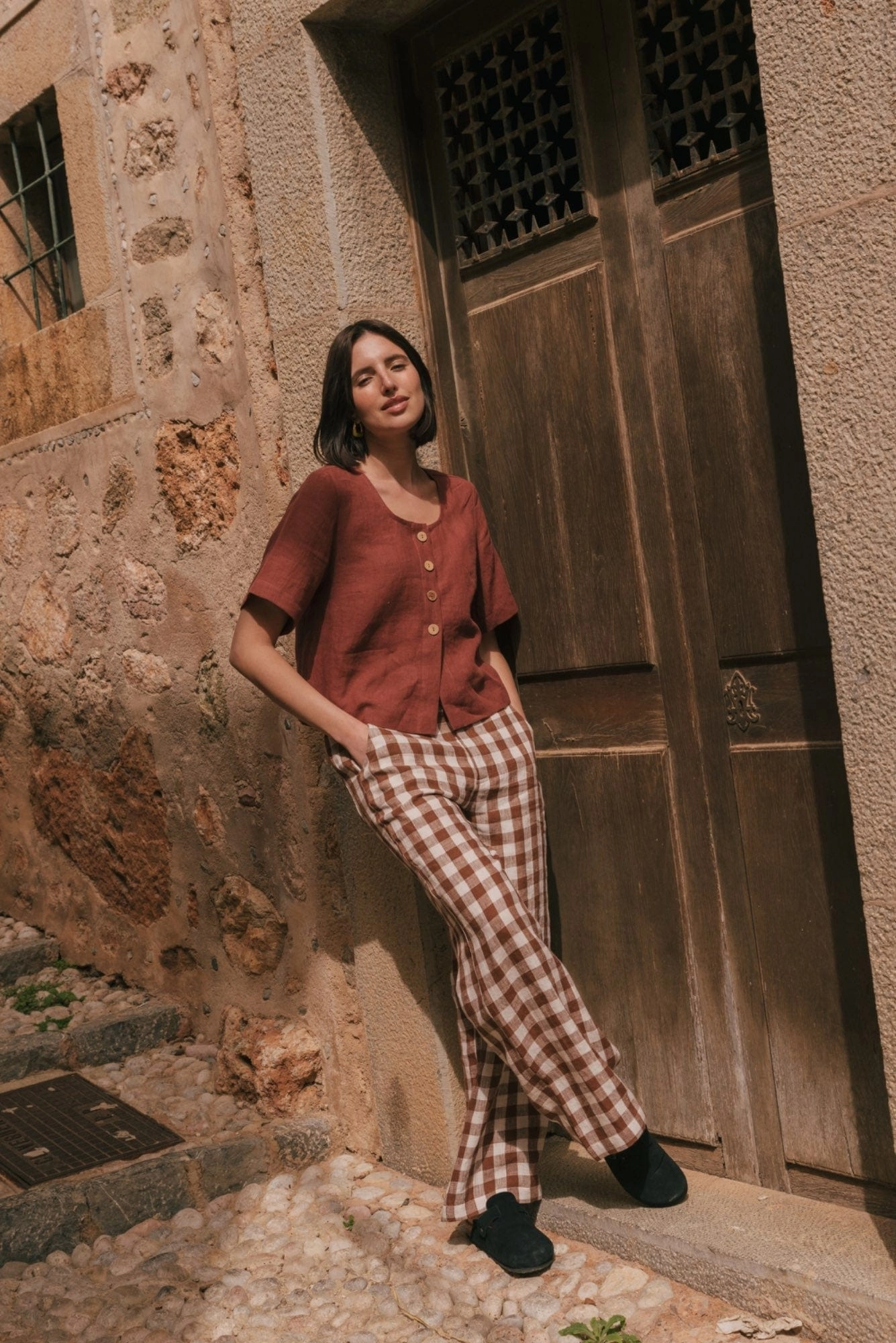 Maeve Women's Linen Button Top | Multiple Colours