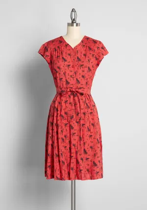 My Own Personal Paradise Fit and Flare Dress