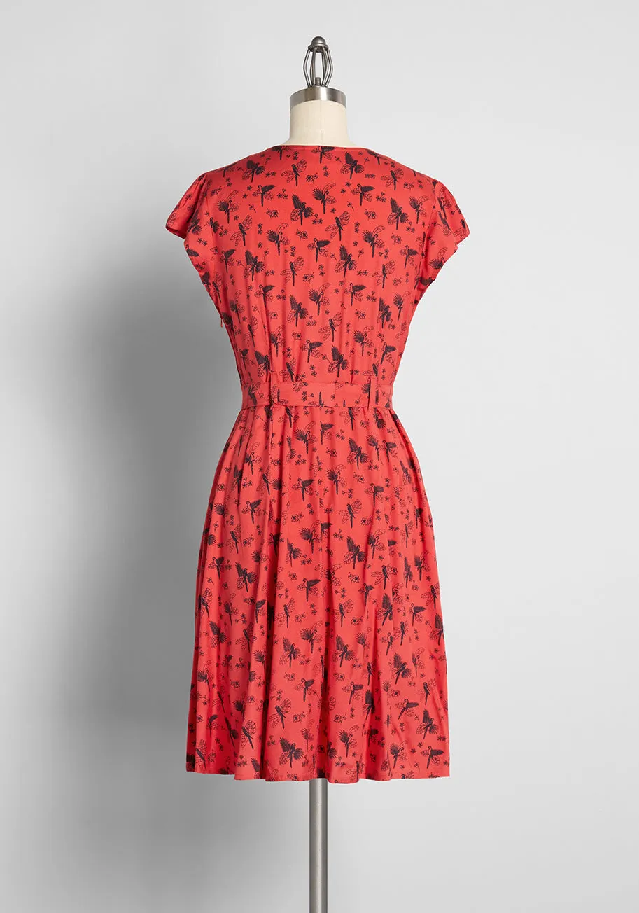 My Own Personal Paradise Fit and Flare Dress