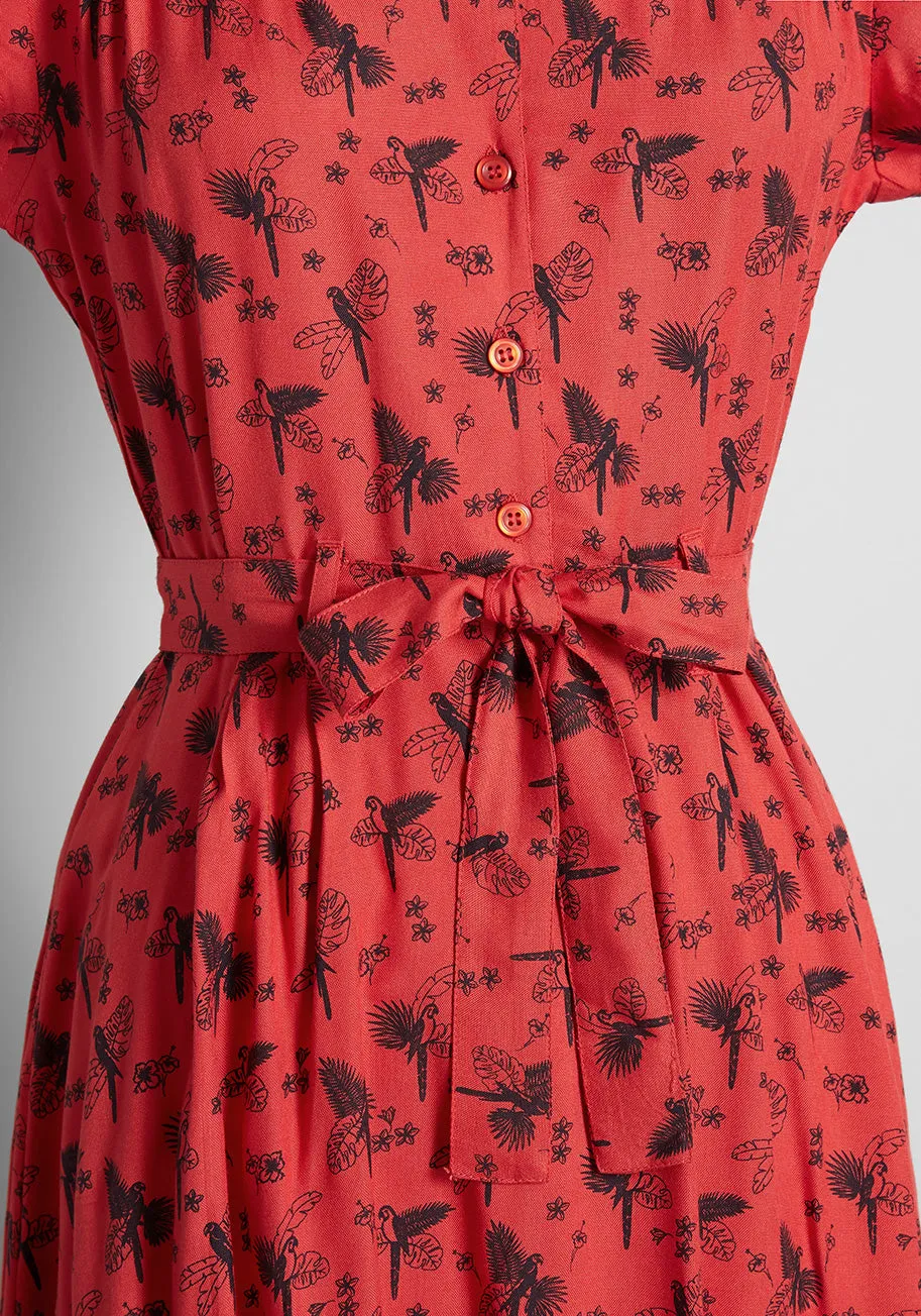 My Own Personal Paradise Fit and Flare Dress