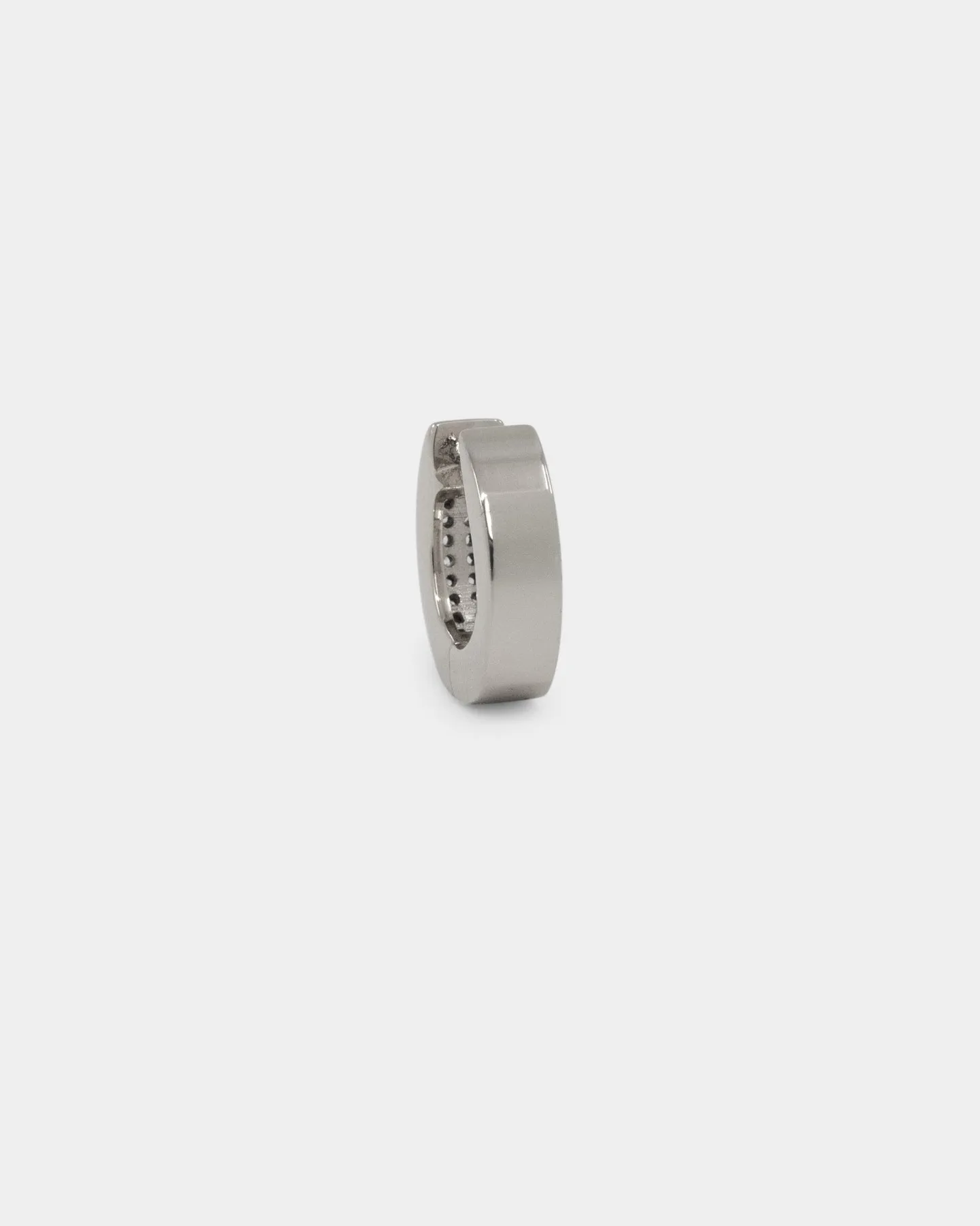 NXS Chilli Hoop Earring Iced White Gold
