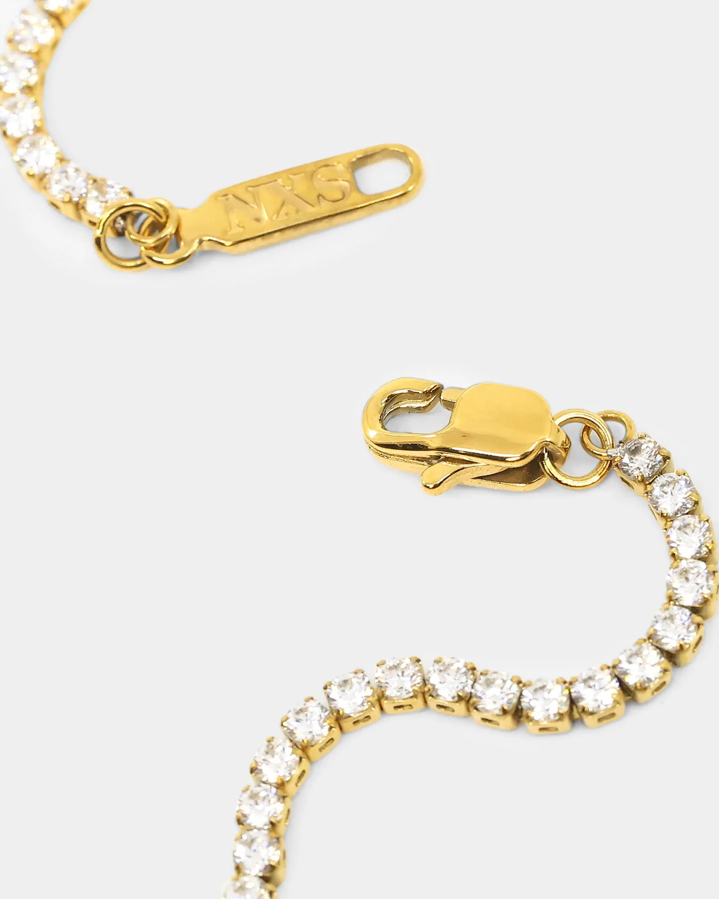 NXS Crusaders Tennis Necklace Iced Gold