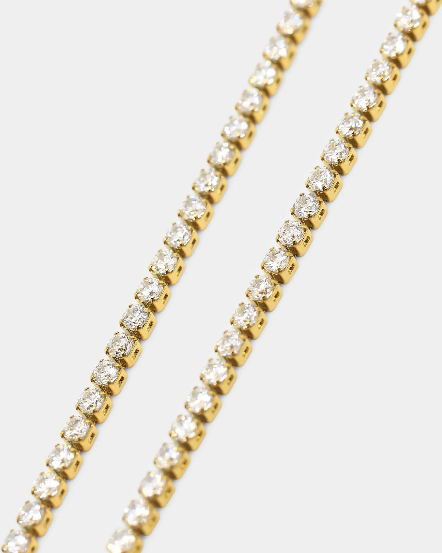 NXS Crusaders Tennis Necklace Iced Gold