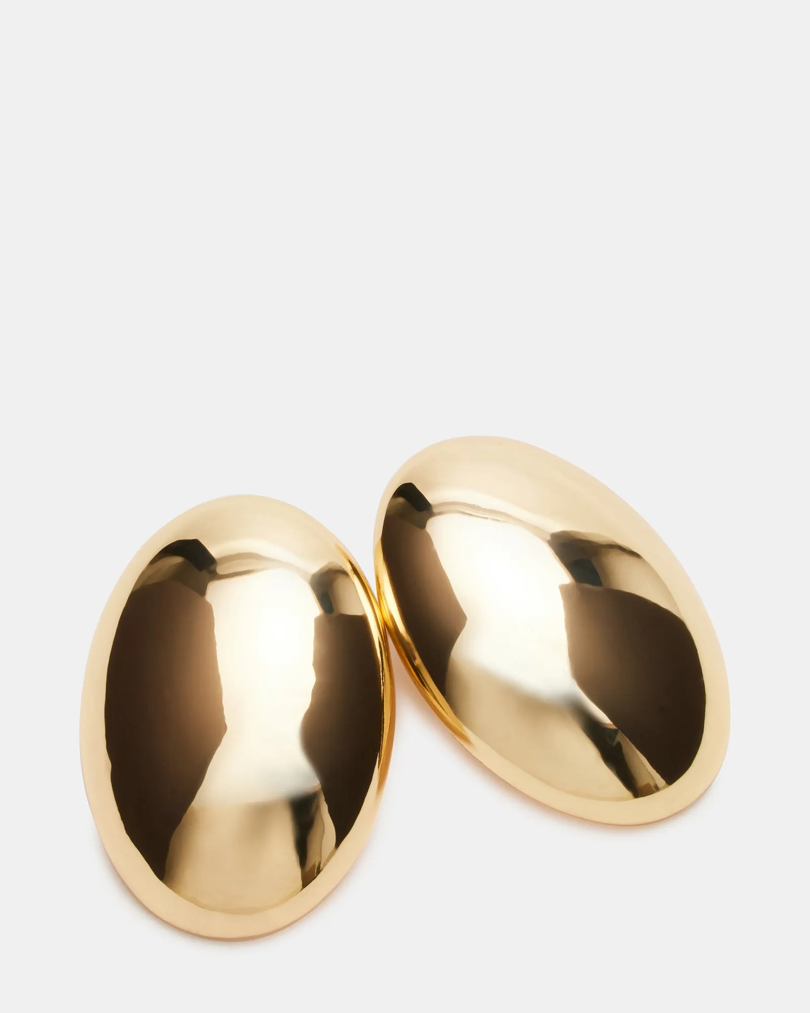 OVAL STUD EARRINGS GOLD