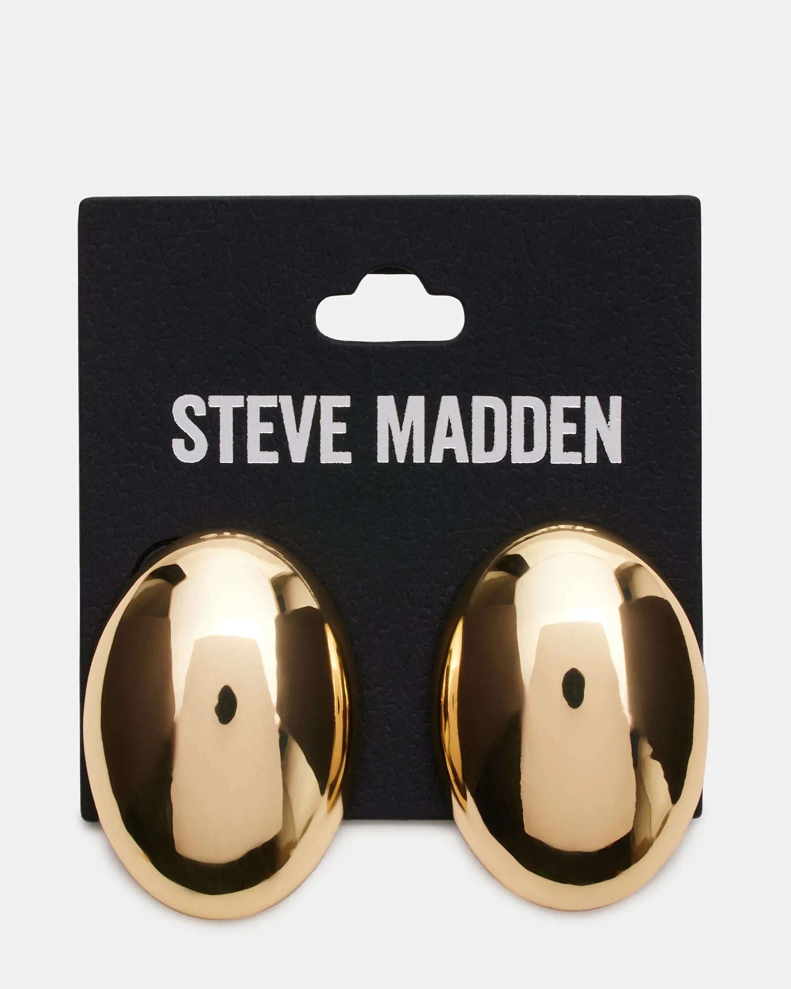 OVAL STUD EARRINGS GOLD
