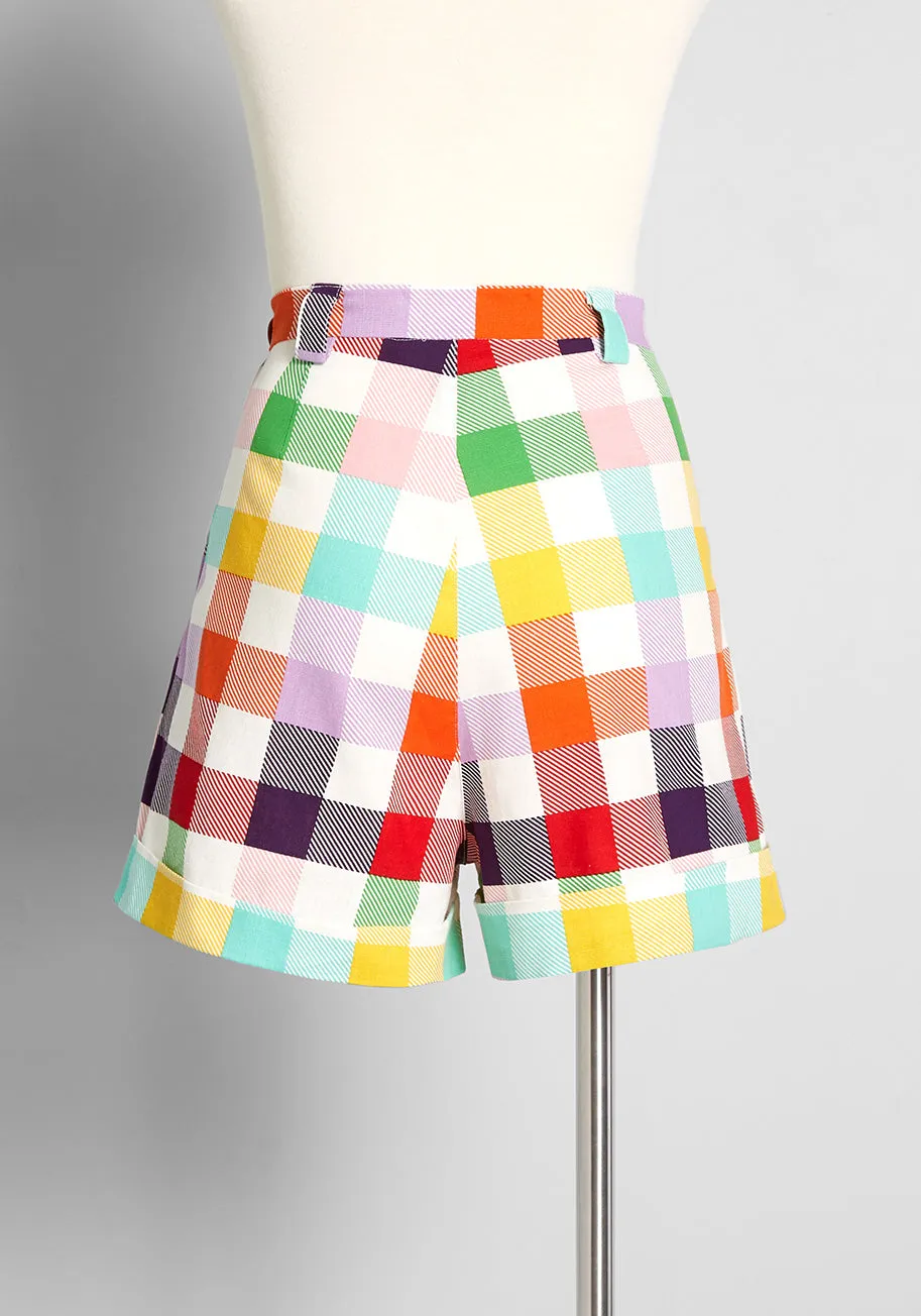 Party Picnic Gingham Shorts