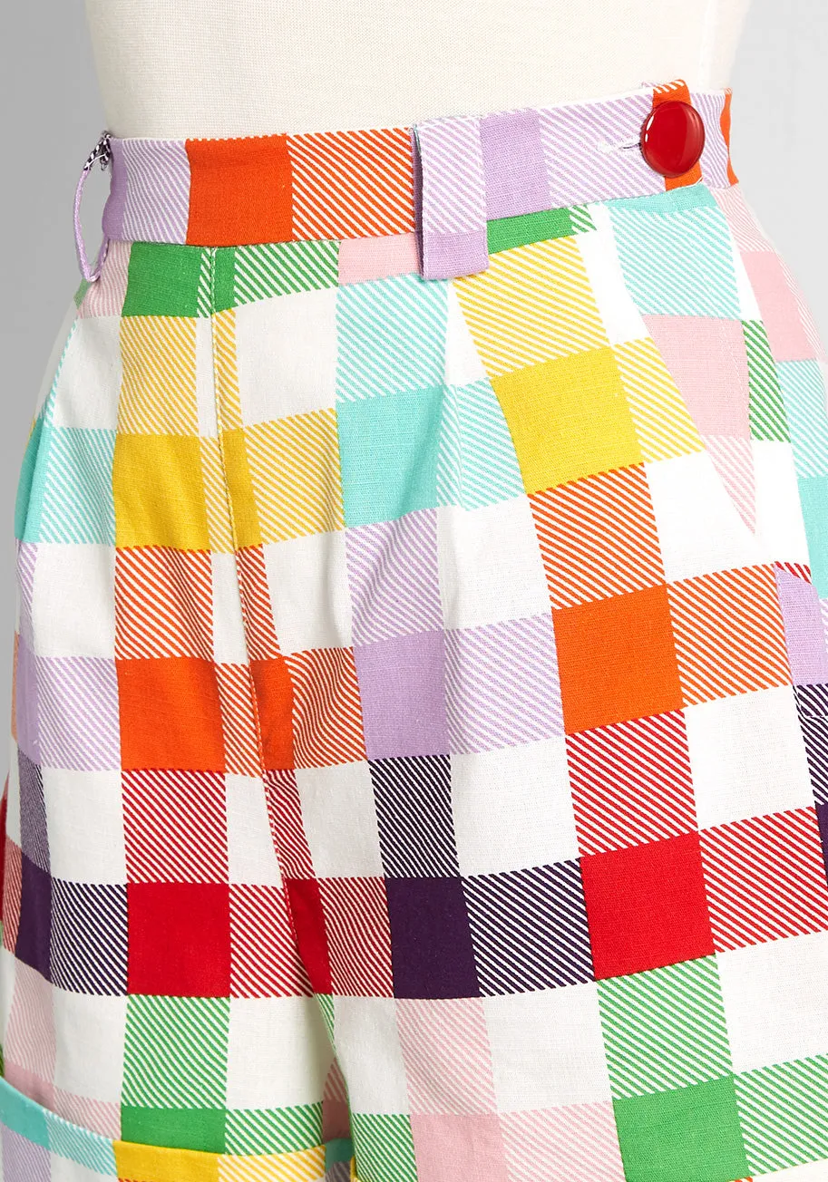 Party Picnic Gingham Shorts