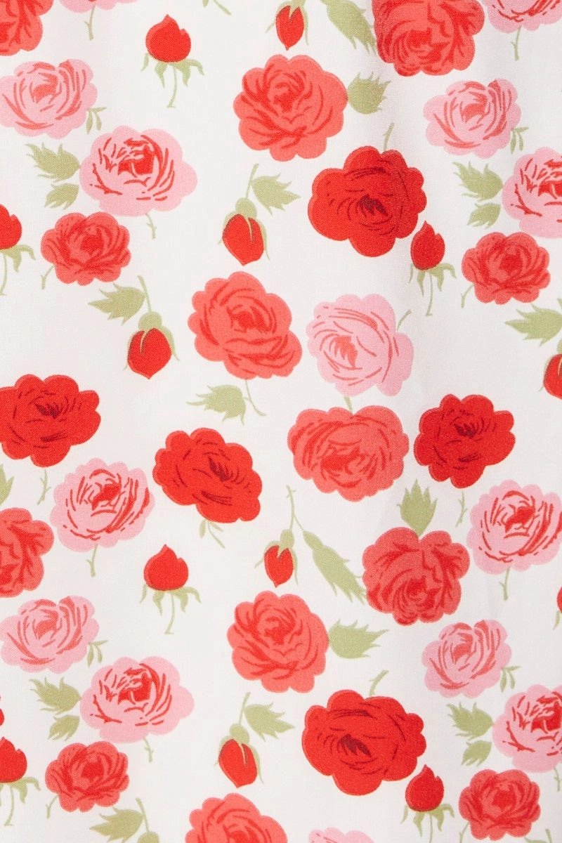 Print Mini Dress Short Sleeve