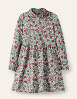 Roll Neck Supersoft Dress-Multi Vintage Bloom