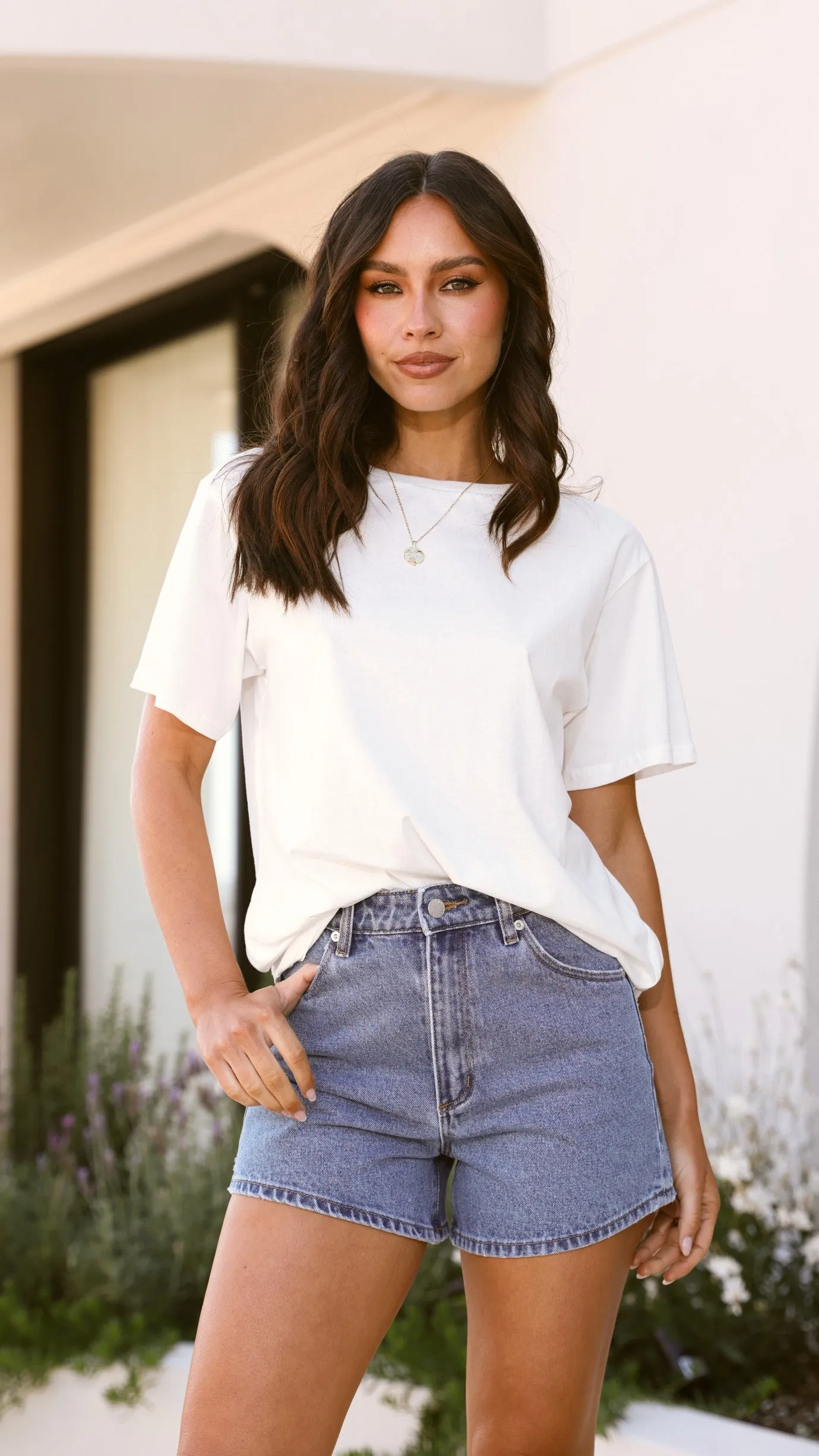 Rollas Mirage Short - Mid Vintage Blue / Jenna