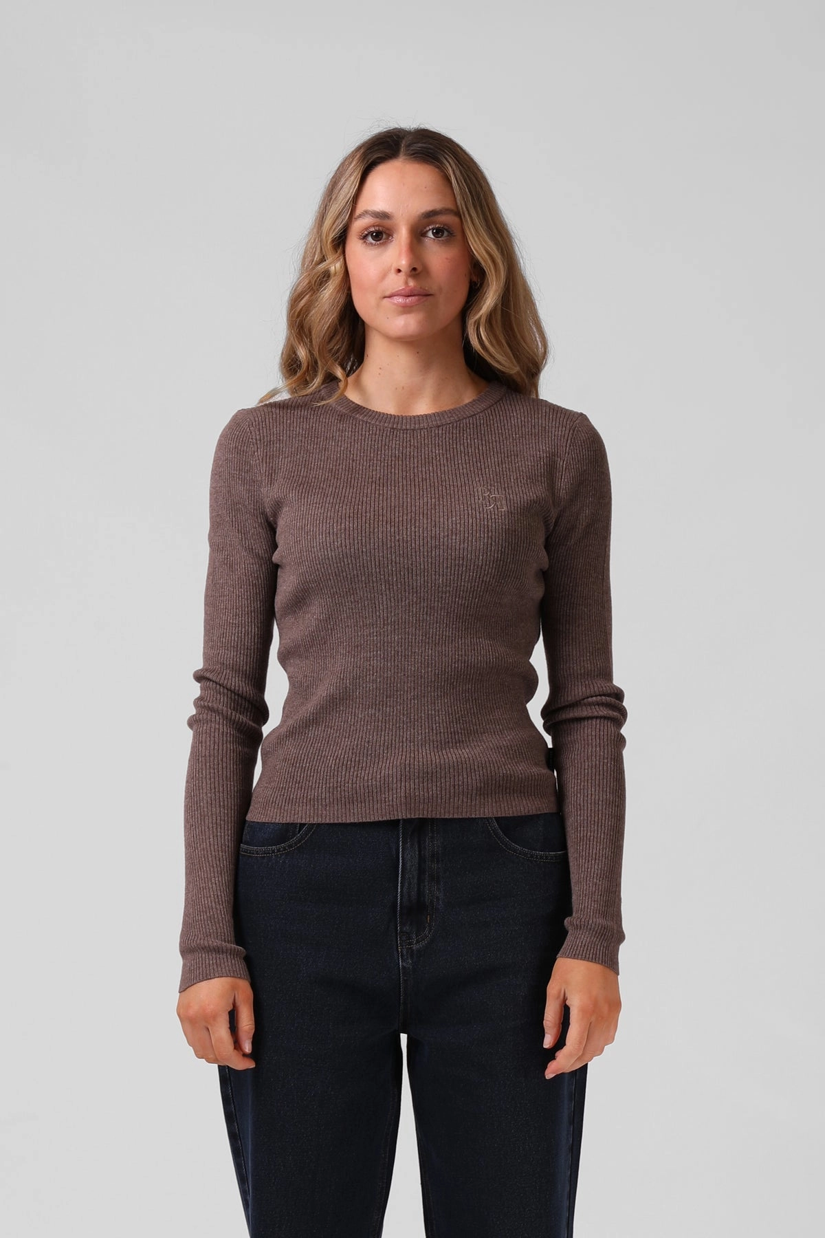 RPM Knitted L/S Tee Brown Marle
