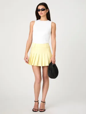 Sabine Twill Pleated Mini Skirt